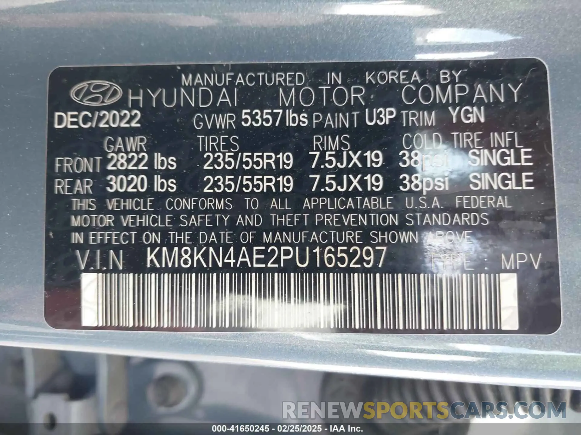 9 Фотография поврежденного автомобиля KM8KN4AE2PU165297 HYUNDAI IONIQ 5 2023