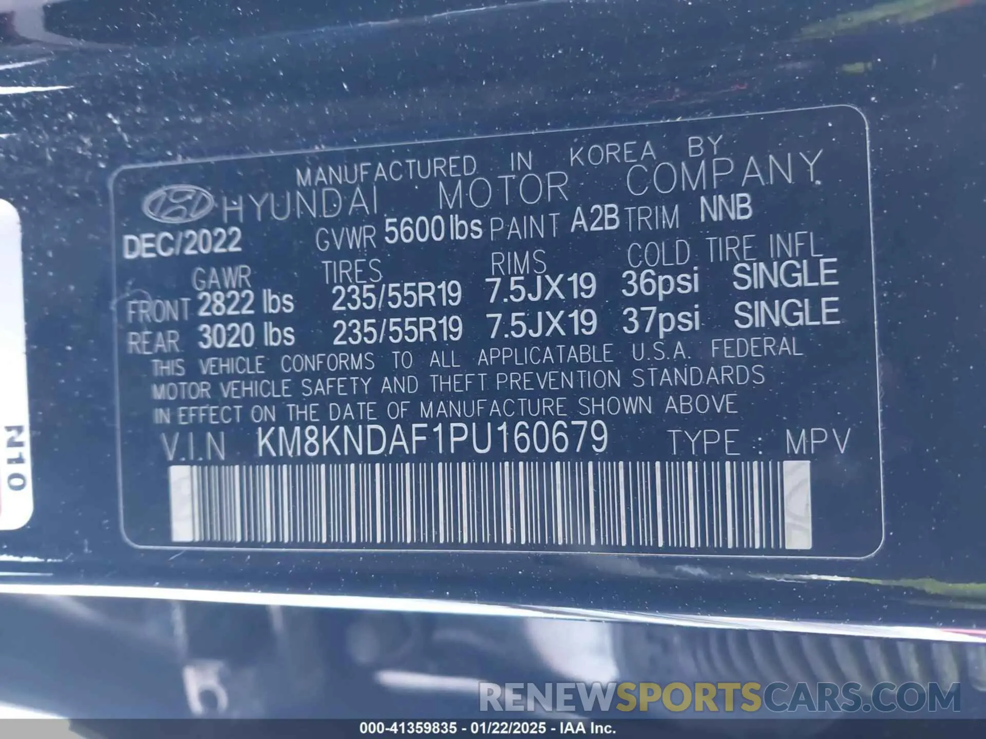 9 Фотография поврежденного автомобиля KM8KNDAF1PU160679 HYUNDAI IONIQ 5 2023