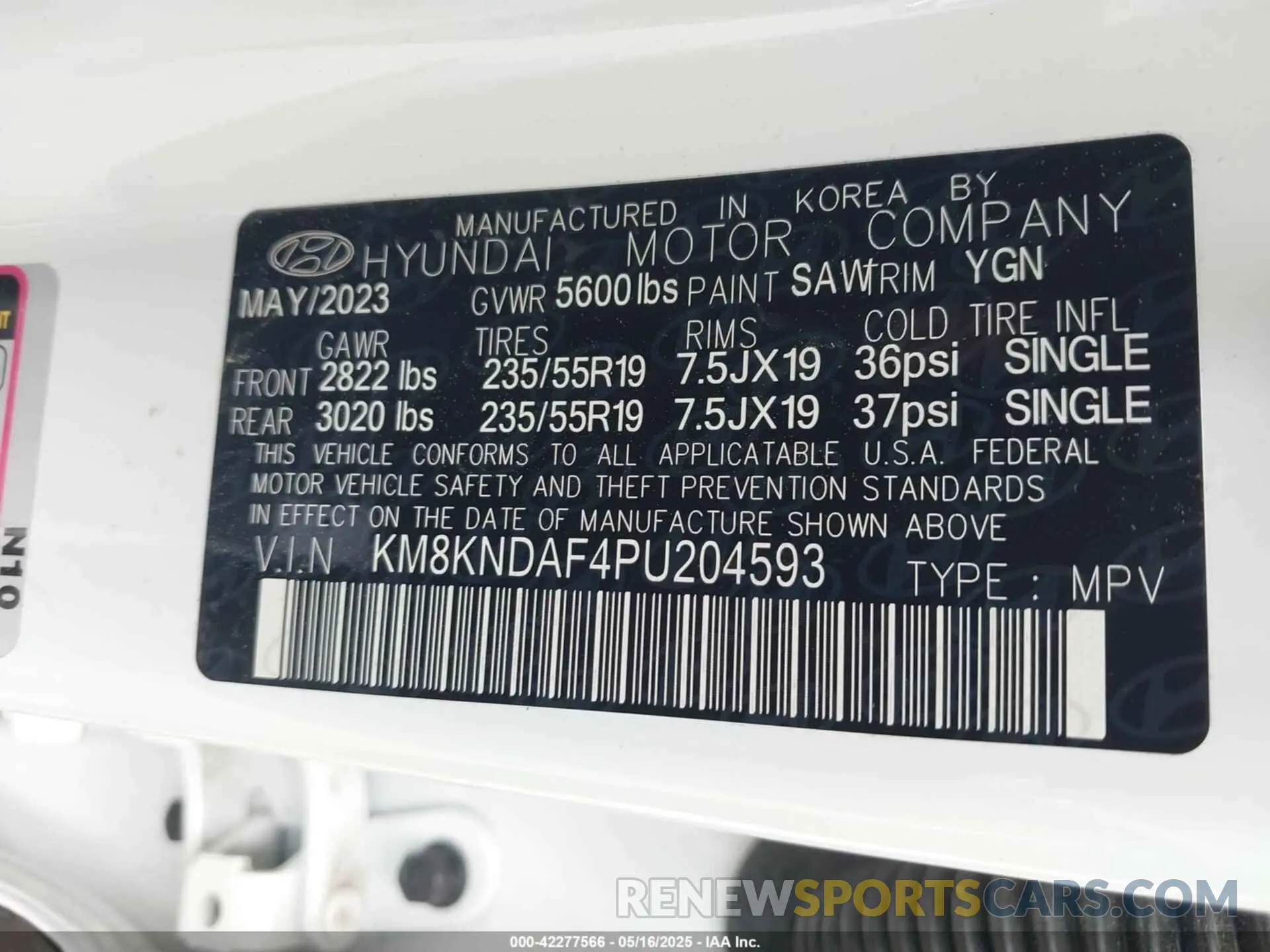 9 Photograph of a damaged car KM8KNDAF4PU204593 HYUNDAI IONIQ 5 2023