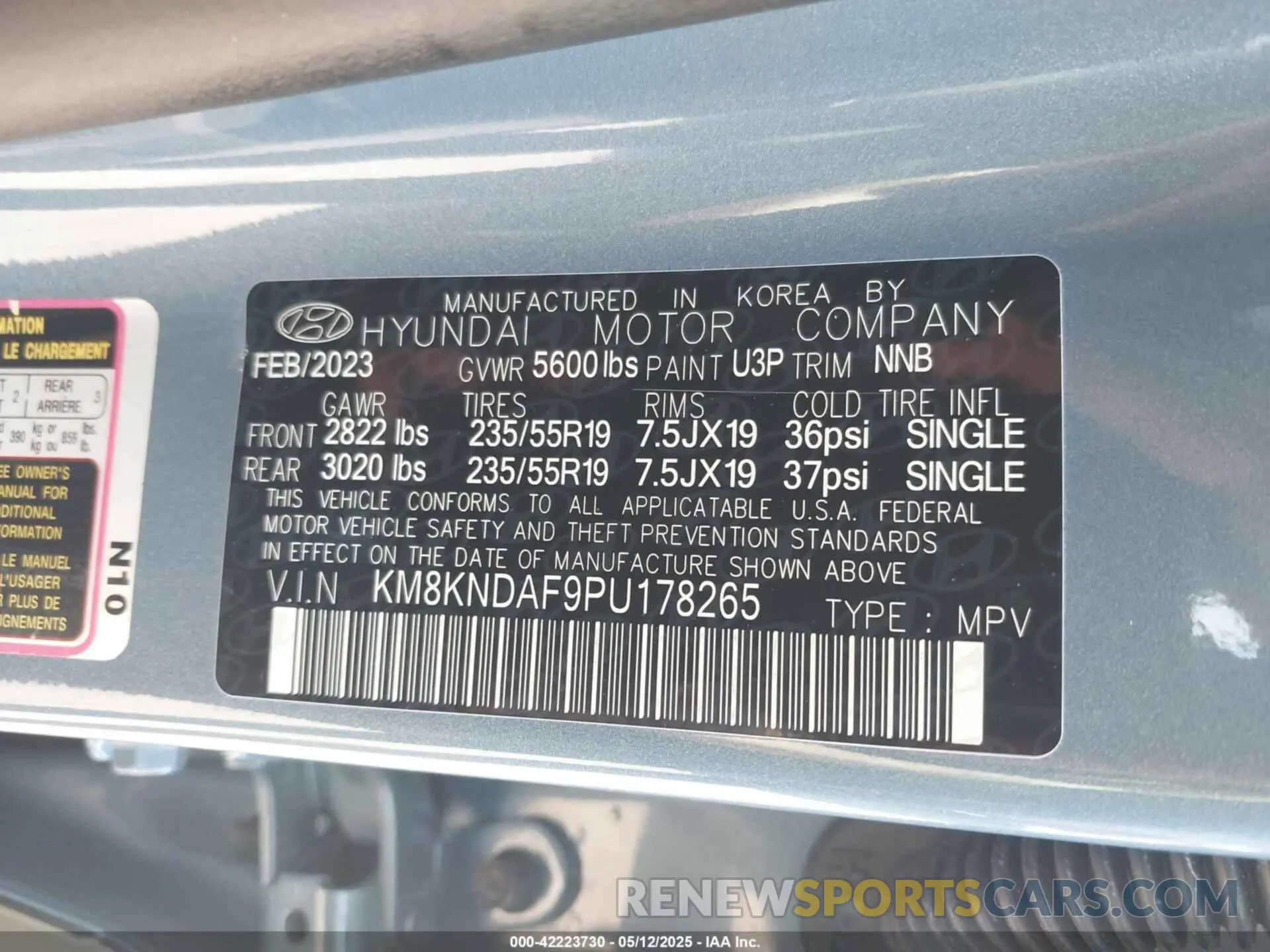 9 Photograph of a damaged car KM8KNDAF9PU178265 HYUNDAI IONIQ 5 2023