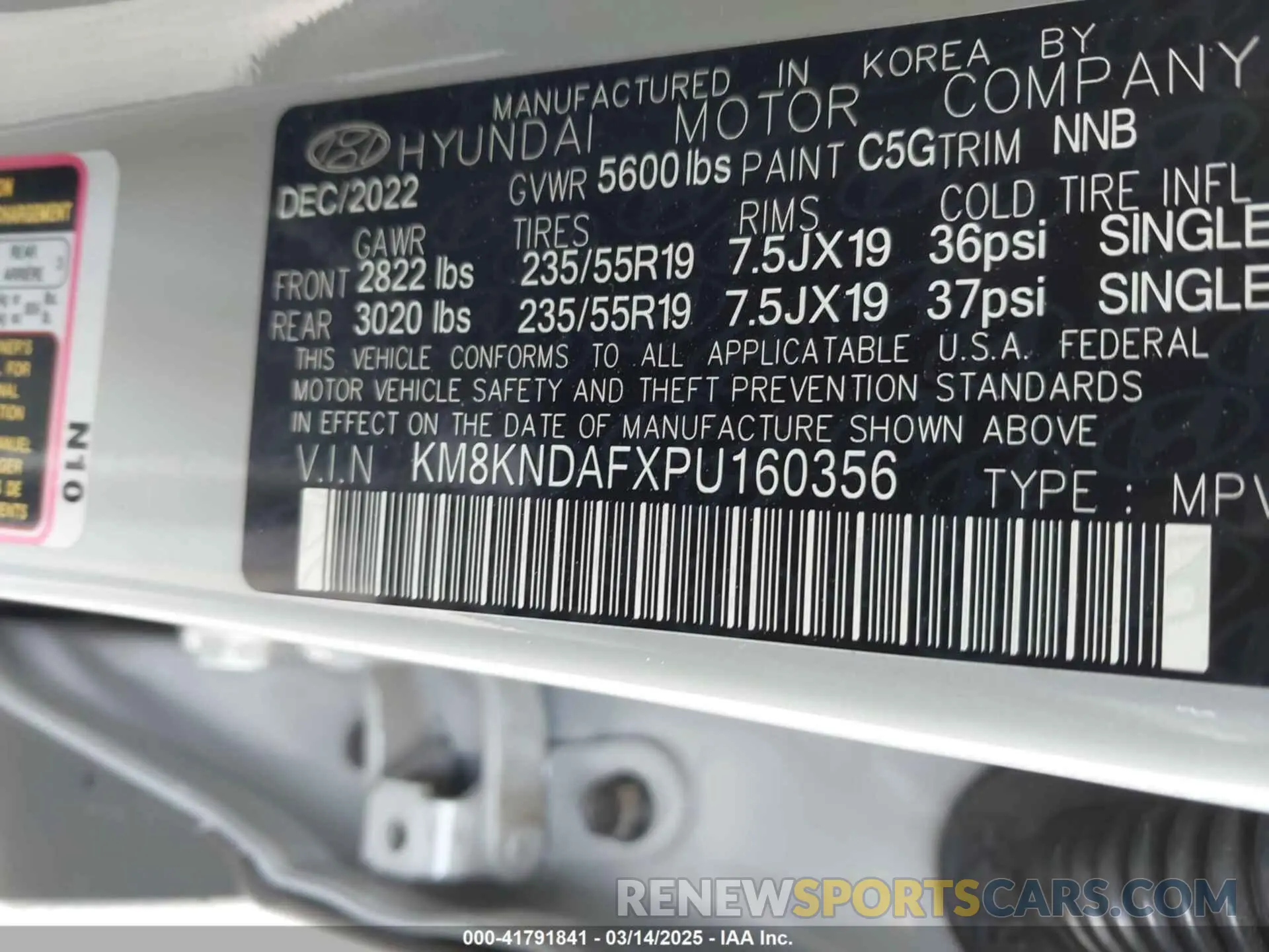 9 Фотография поврежденного автомобиля KM8KNDAFXPU160356 HYUNDAI IONIQ 5 2023