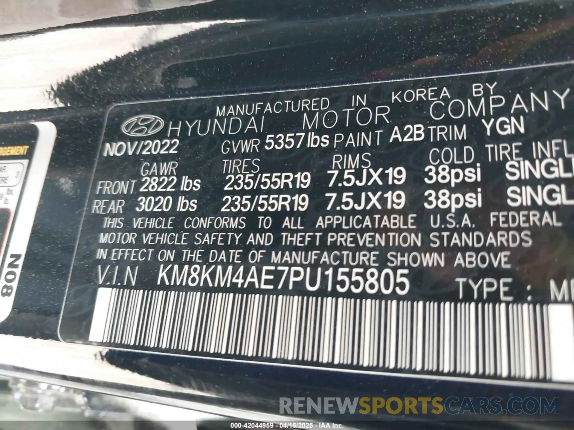 9 Фотография поврежденного автомобиля KM8KR4AE9PU225805 HYUNDAI IONIQ 5 2023