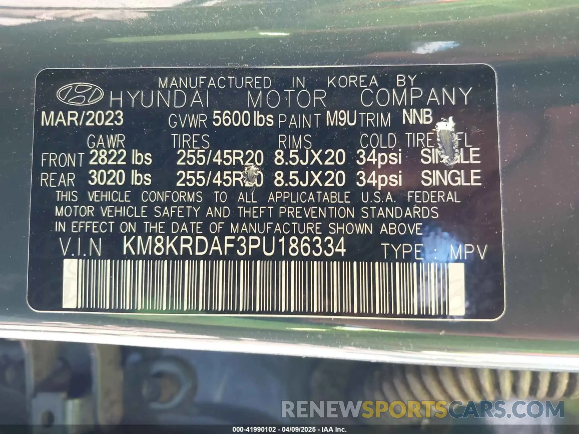 9 Photograph of a damaged car KM8KRDAF3PU186334 HYUNDAI IONIQ 5 2023