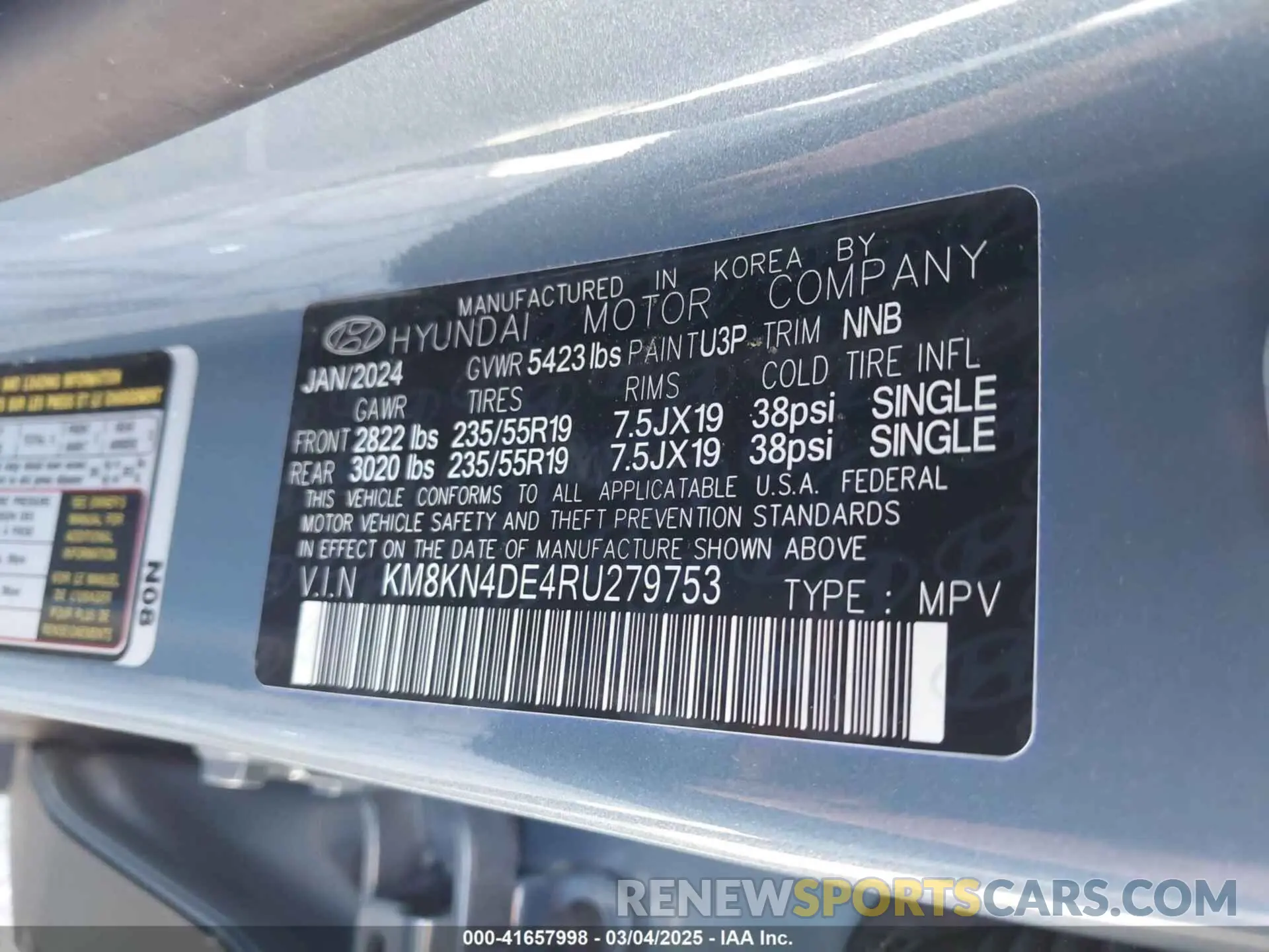 9 Photograph of a damaged car KM8KN4DE4RU279753 HYUNDAI IONIQ 5 2024