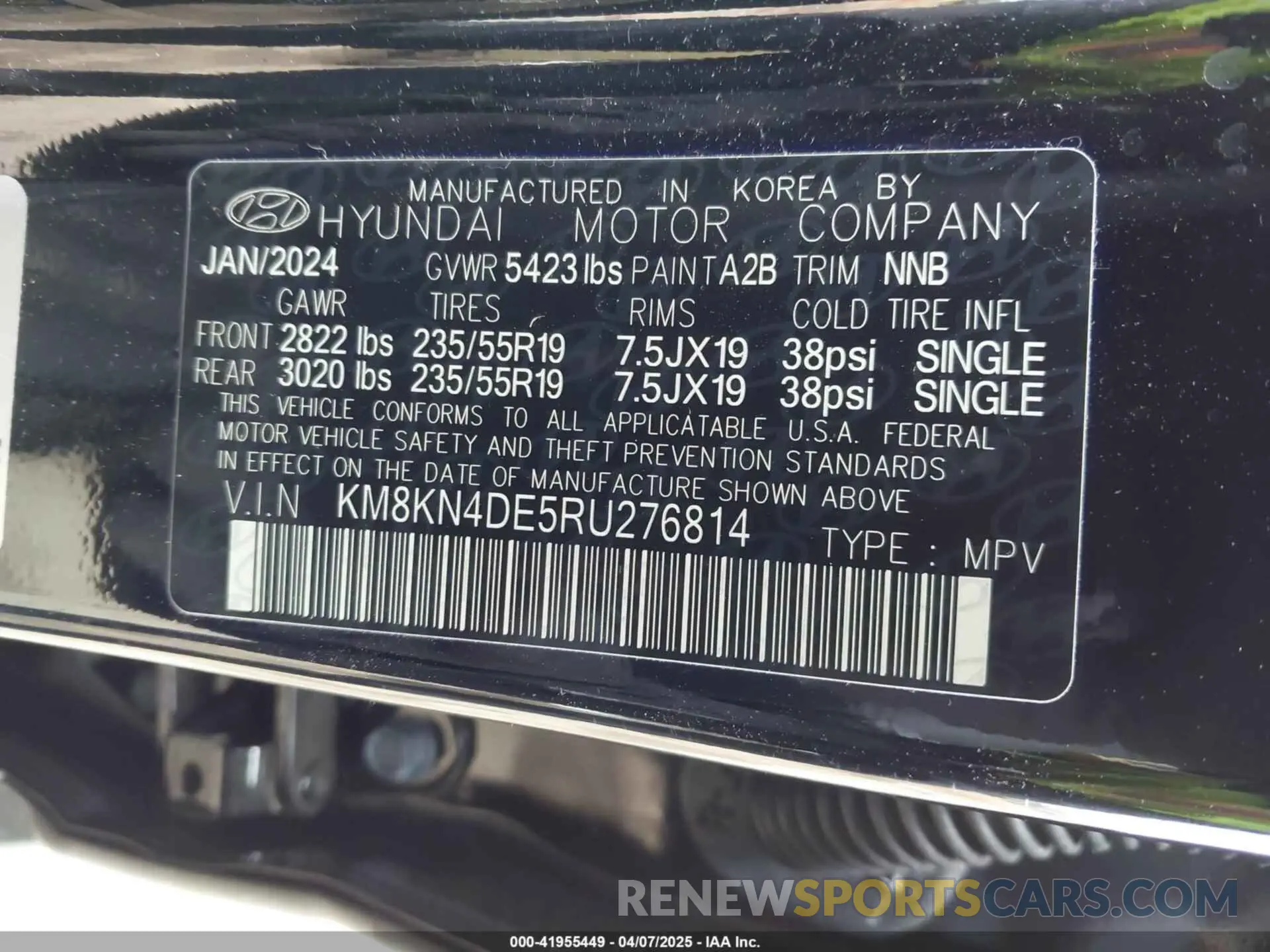 9 Photograph of a damaged car KM8KN4DE5RU276814 HYUNDAI IONIQ 5 2024