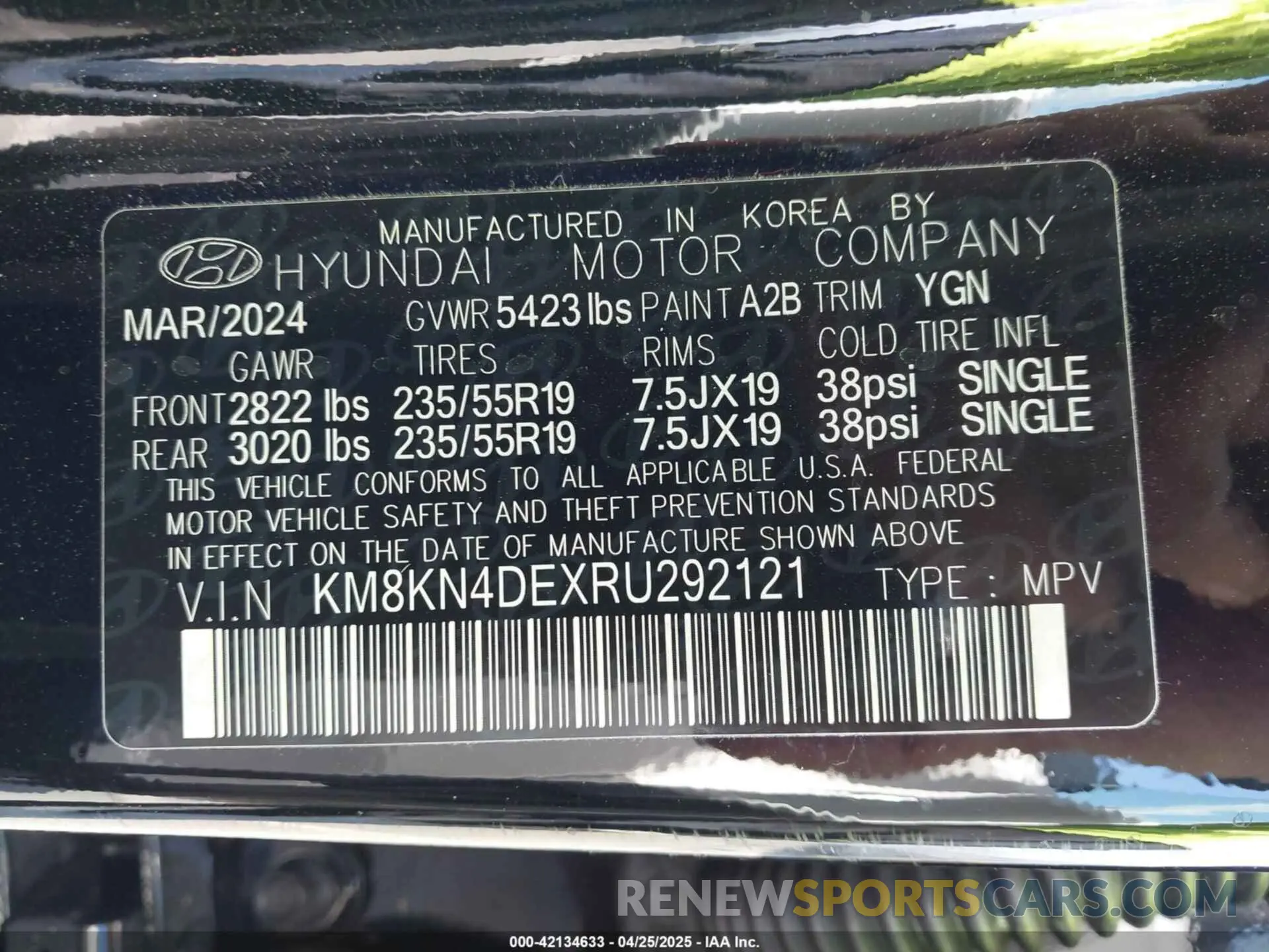 9 Photograph of a damaged car KM8KN4DEXRU292121 HYUNDAI IONIQ 5 2024