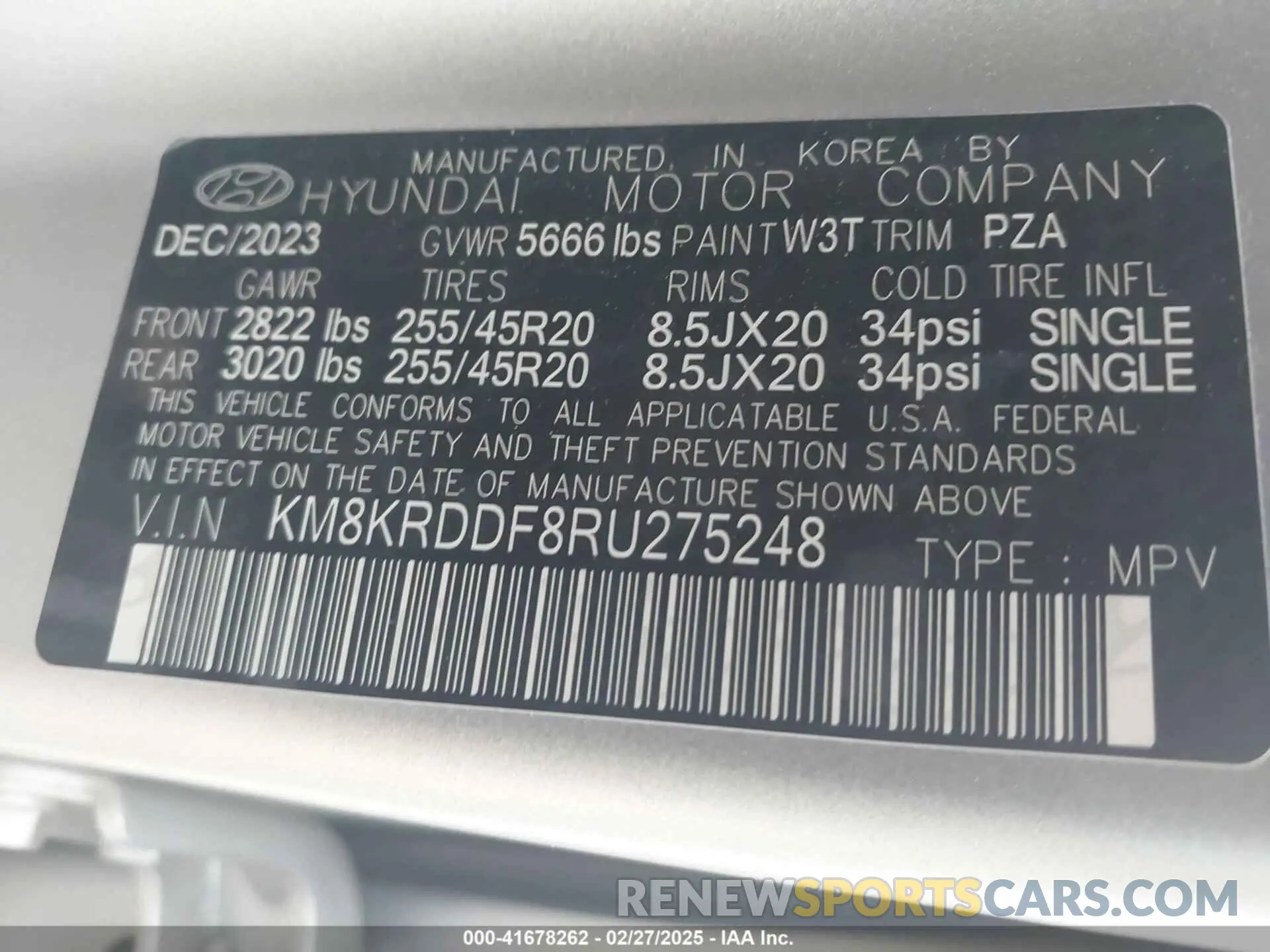 9 Photograph of a damaged car KM8KRDDF8RU275248 HYUNDAI IONIQ 5 2024