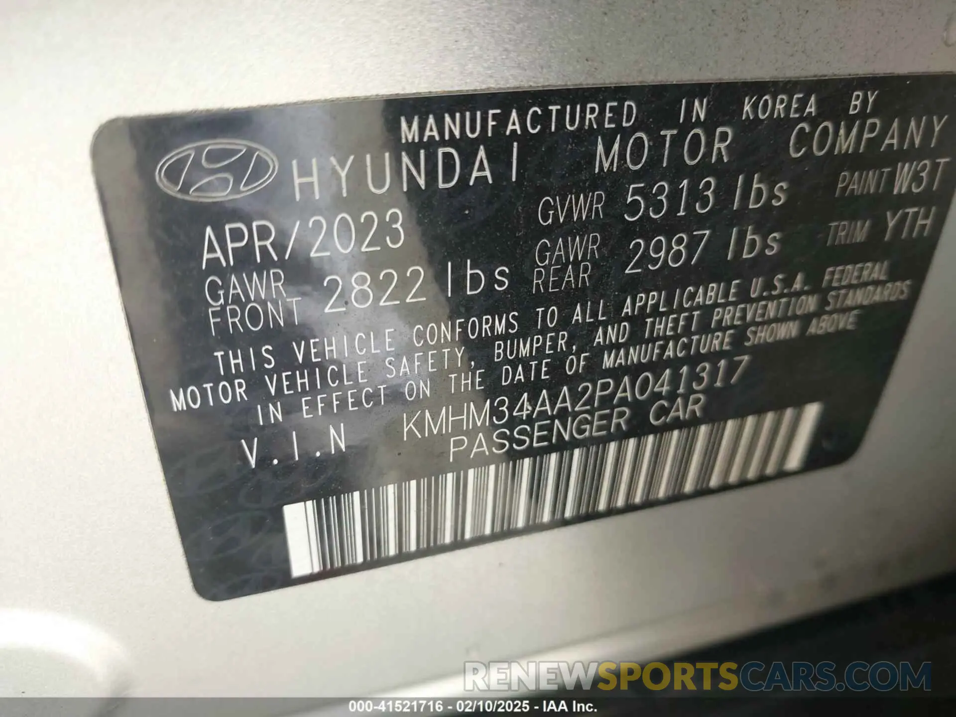 9 Photograph of a damaged car KMHM34AA2PA041317 HYUNDAI IONIQ 6 2023