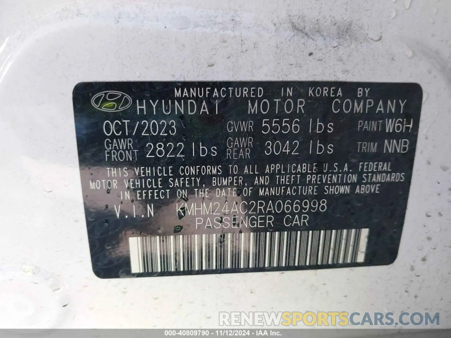 9 Фотография поврежденного автомобиля KMHM24AC2RA066998 HYUNDAI IONIQ 6 2024