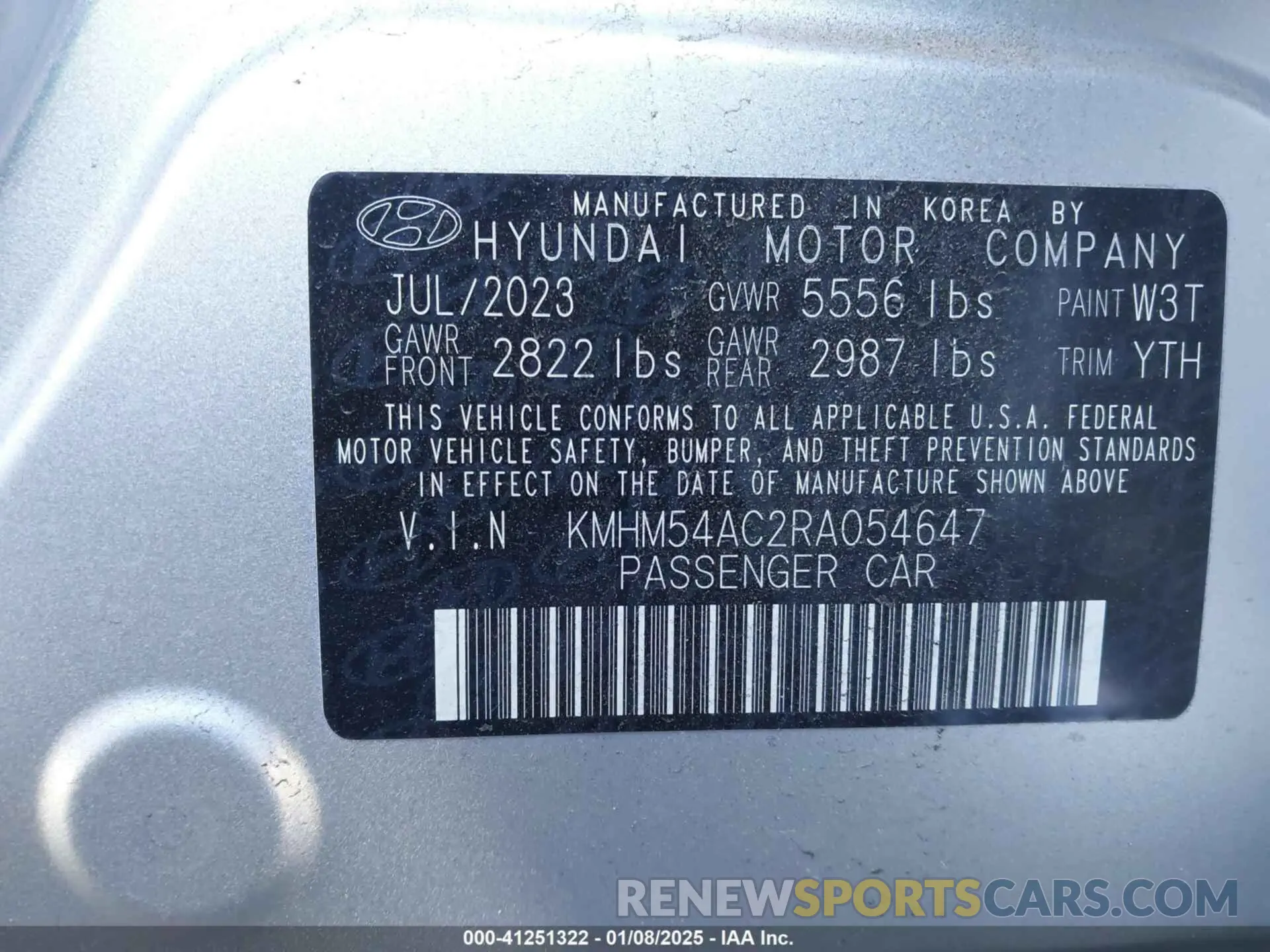 9 Photograph of a damaged car KMHM54AC2RA054647 HYUNDAI IONIQ 6 2024