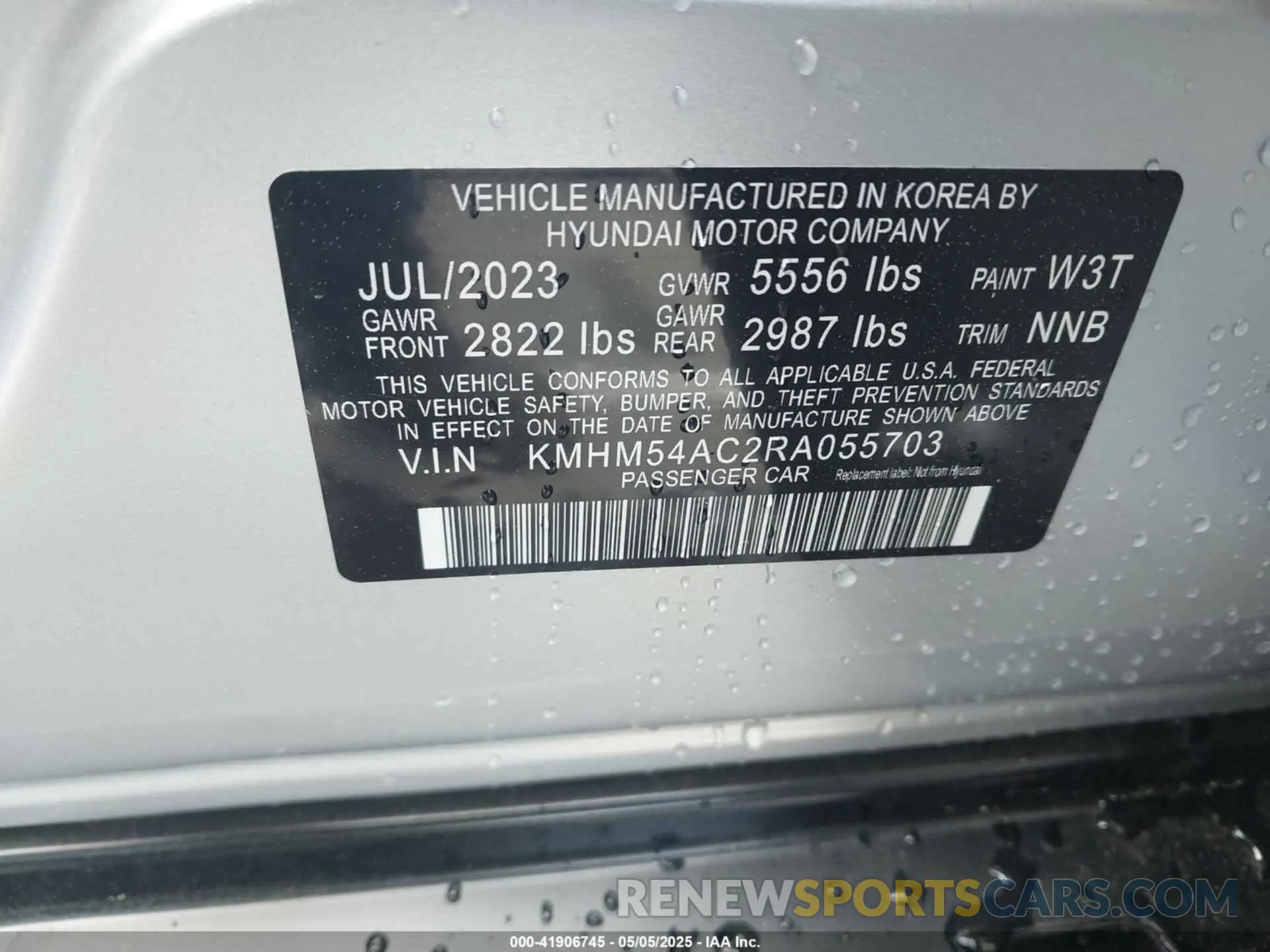 9 Photograph of a damaged car KMHM54AC2RA055703 HYUNDAI IONIQ 6 2024
