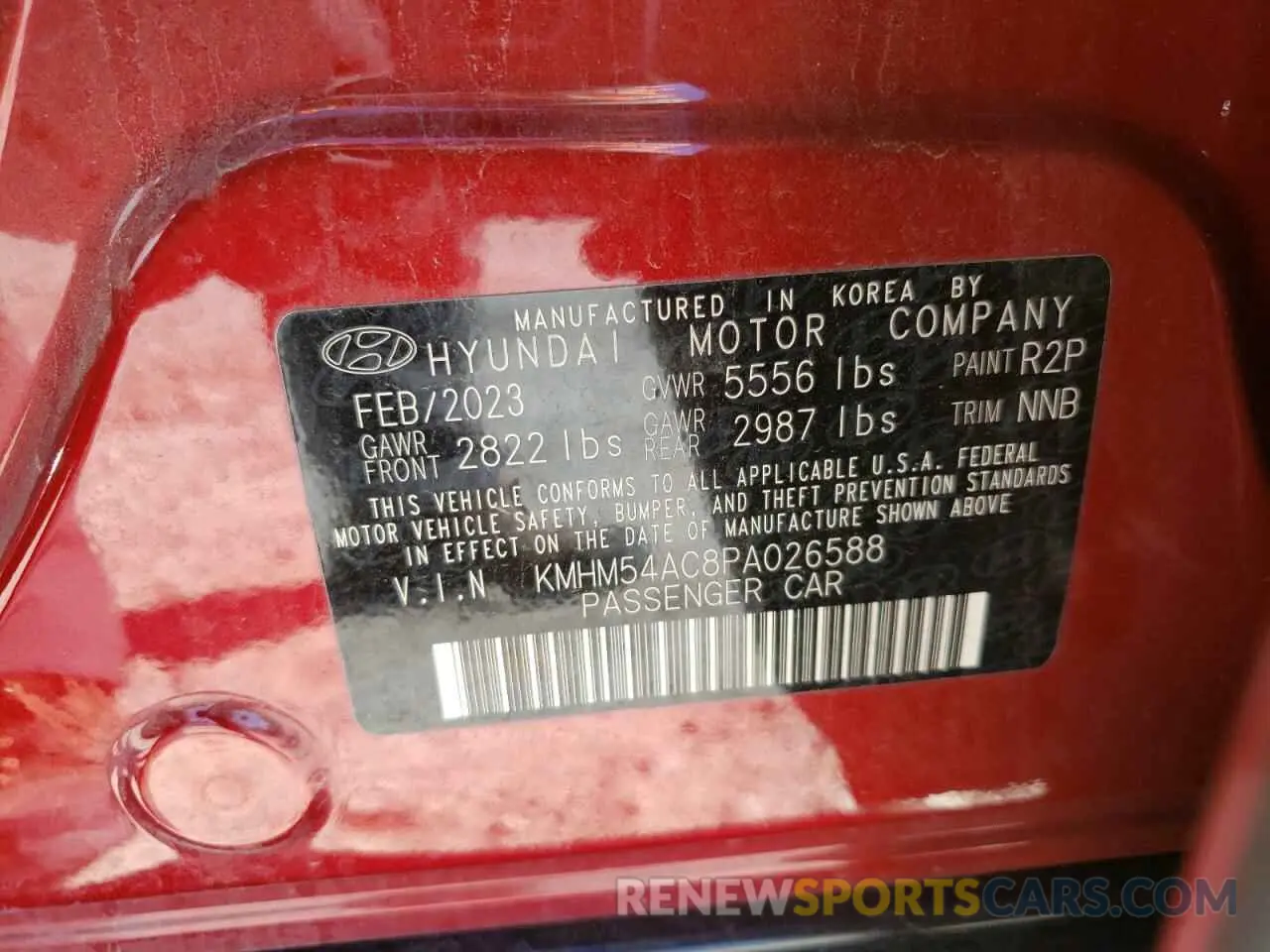 12 Photograph of a damaged car KMHM54AC8PA026588 HYUNDAI IONIQ 6 LI 2023