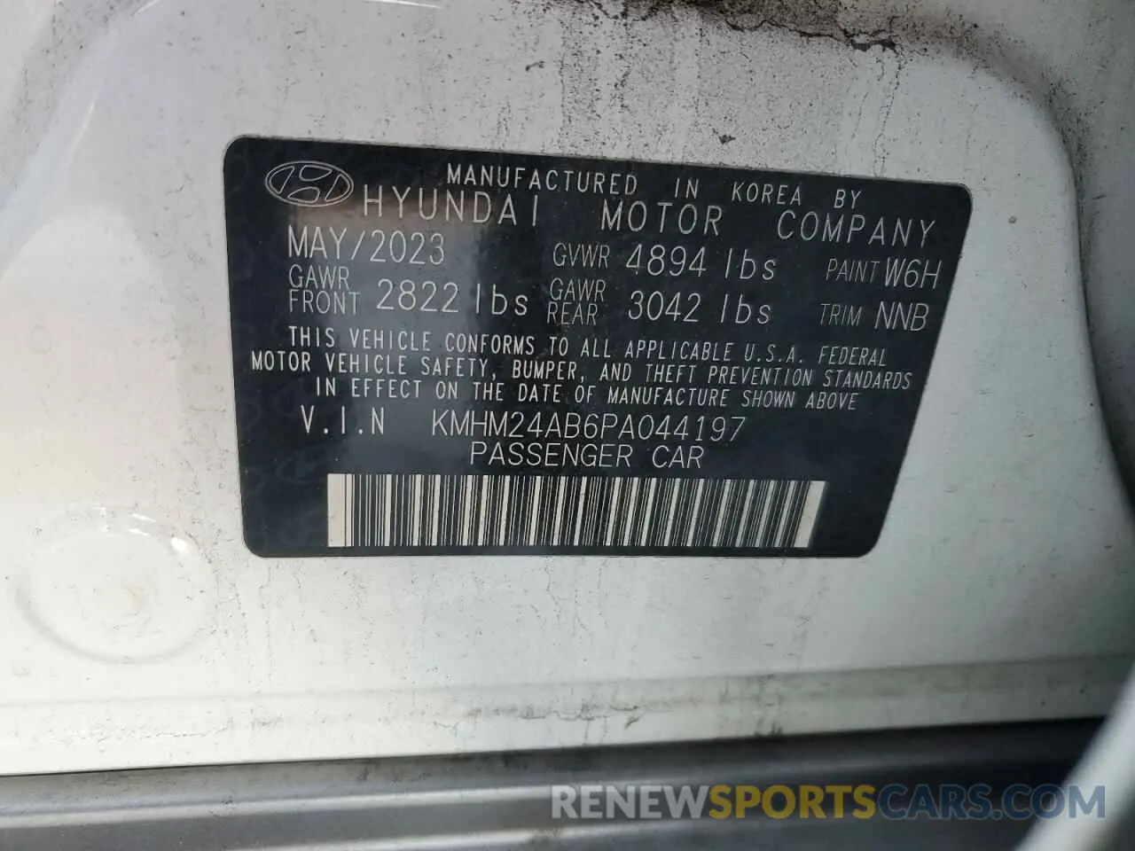 12 Фотография поврежденного автомобиля KMHM24AB6PA044197 HYUNDAI IONIQ 6 SE 2023
