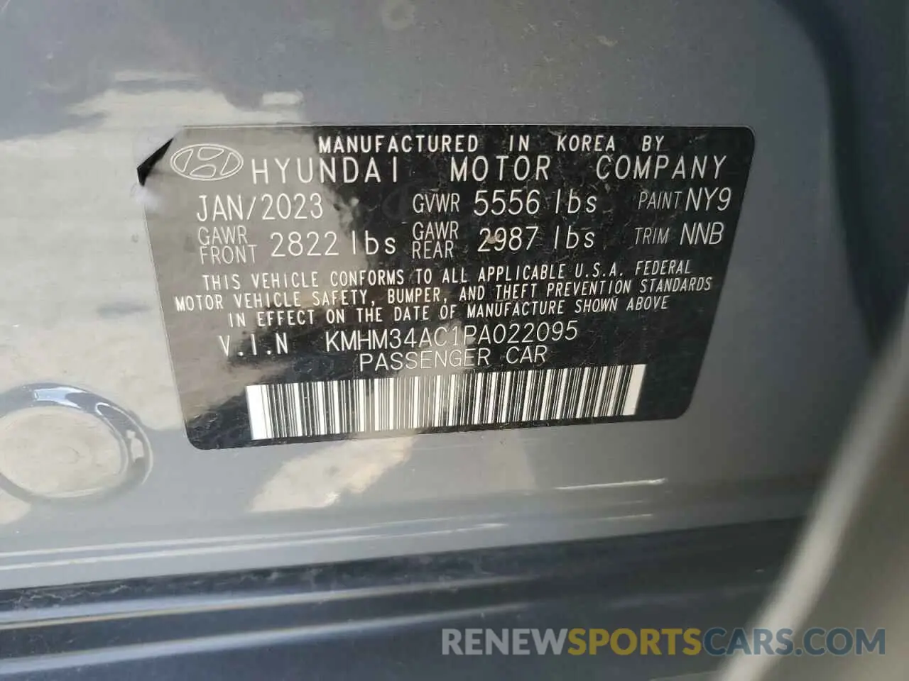 14 Фотография поврежденного автомобиля KMHM34AC1PA022095 HYUNDAI IONIQ 6 SE 2023