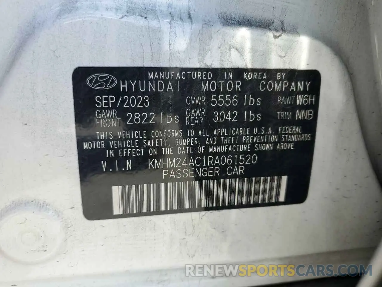 12 Фотография поврежденного автомобиля KMHM24AC1RA061520 HYUNDAI IONIQ 6 SE 2024