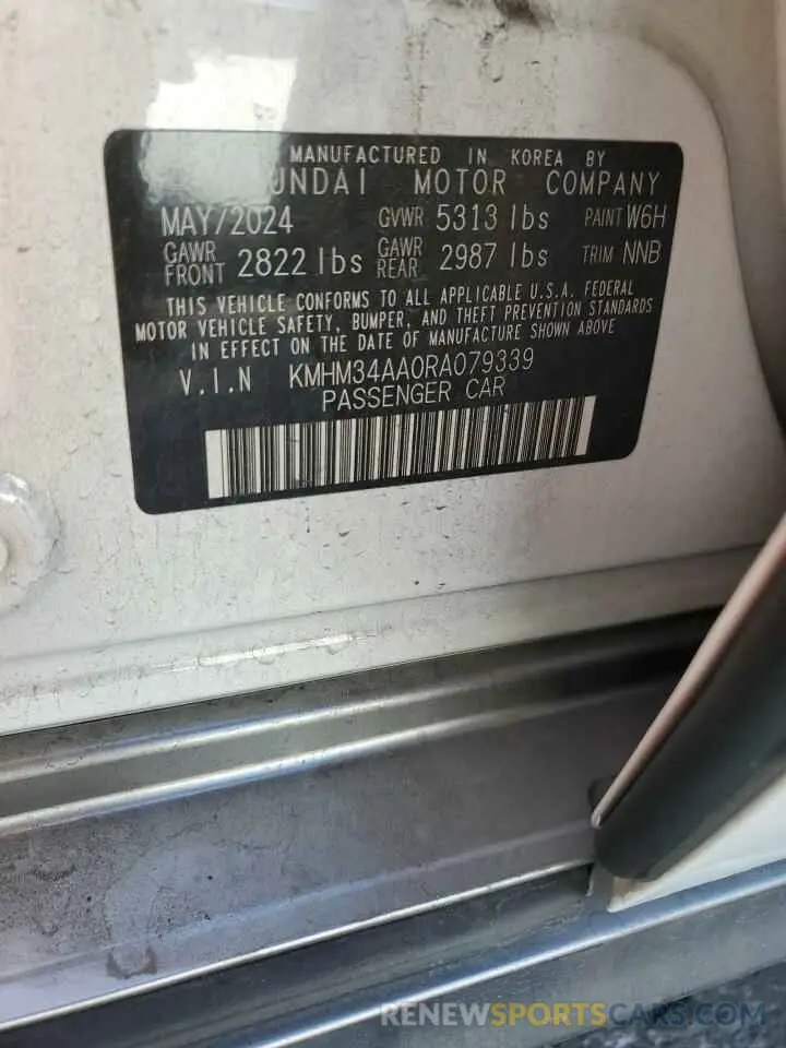 13 Photograph of a damaged car KMHM34AA0RA079339 HYUNDAI IONIQ 6 SE 2024