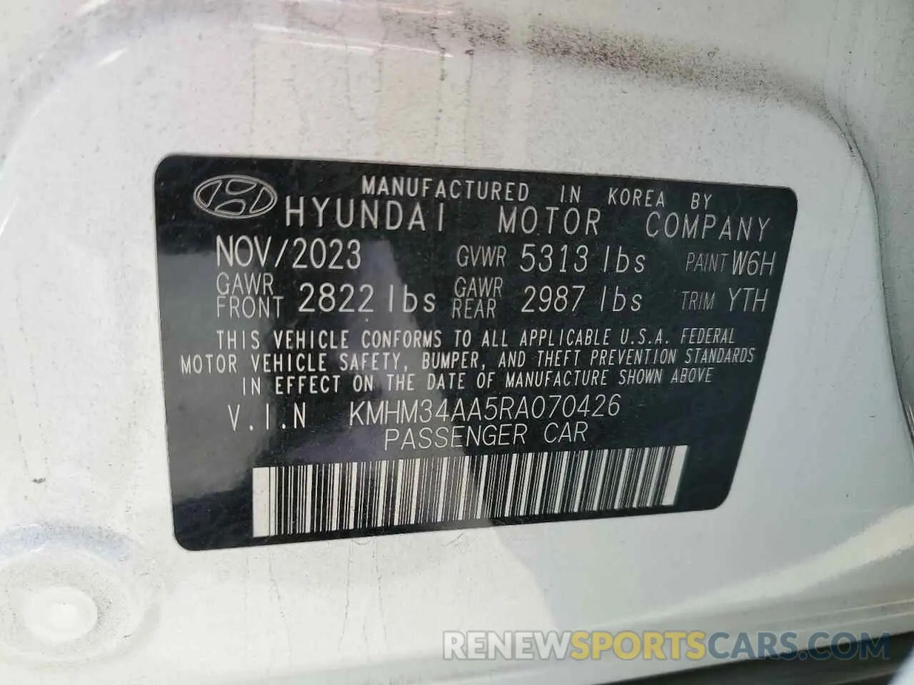 15 Photograph of a damaged car KMHM34AA5RA070426 HYUNDAI IONIQ 6 SE 2024