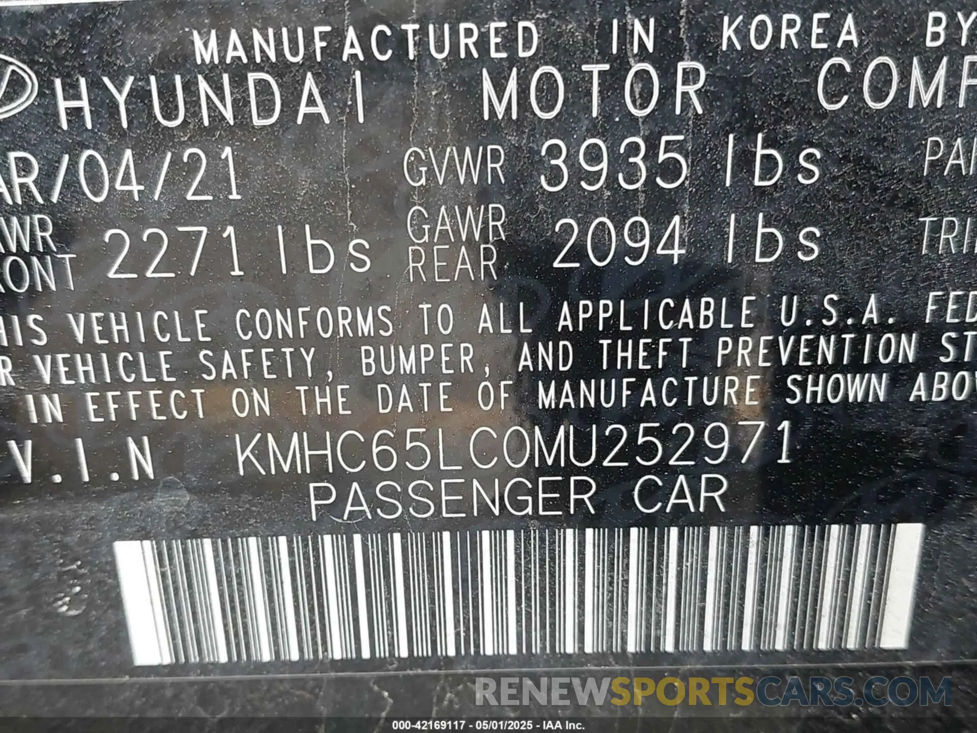 9 Photograph of a damaged car KMHC65LC0MU252971 HYUNDAI IONIQ HYBRID 2021