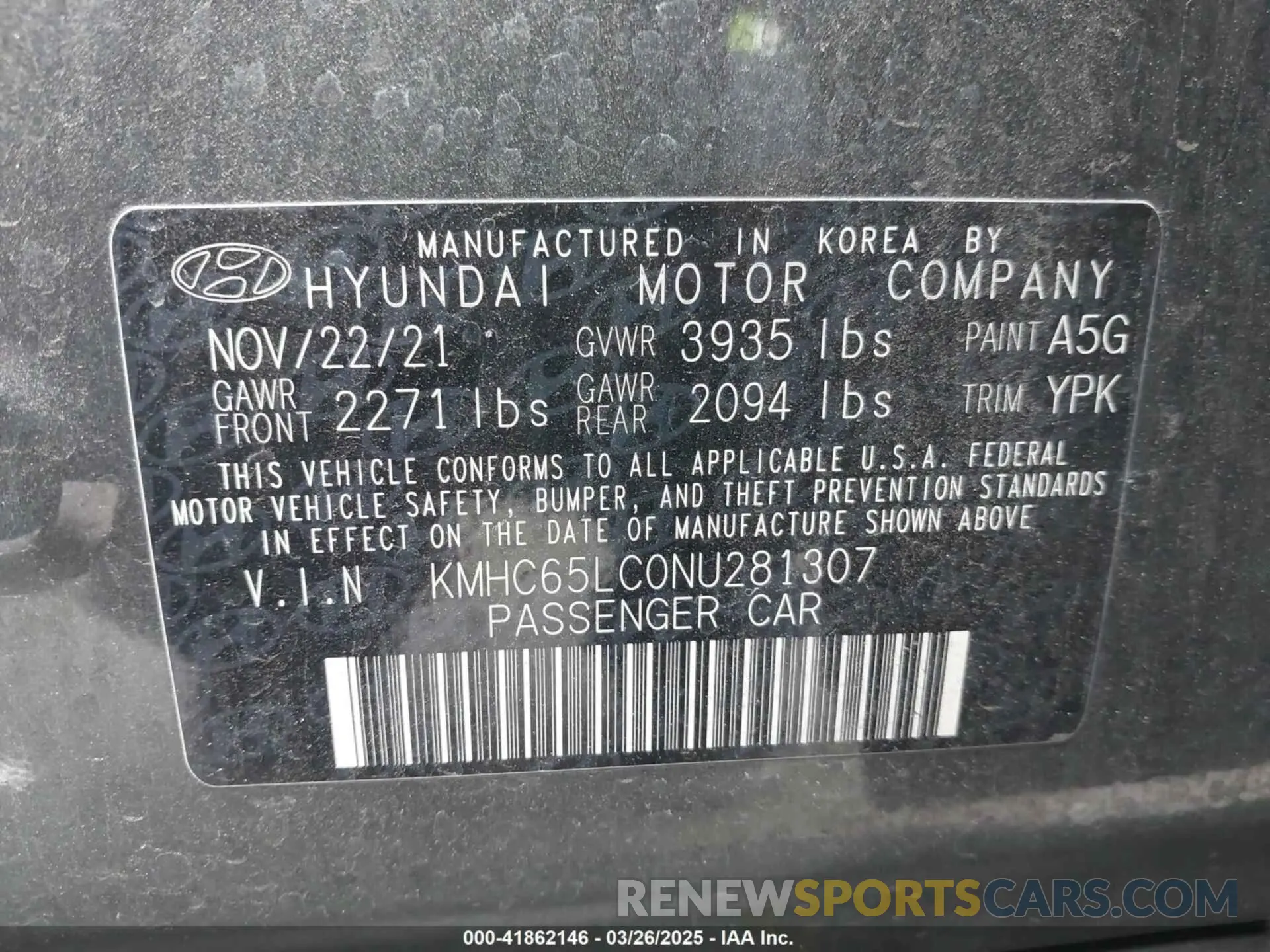 9 Photograph of a damaged car KMHC65LC0NU281307 HYUNDAI IONIQ HYBRID 2022