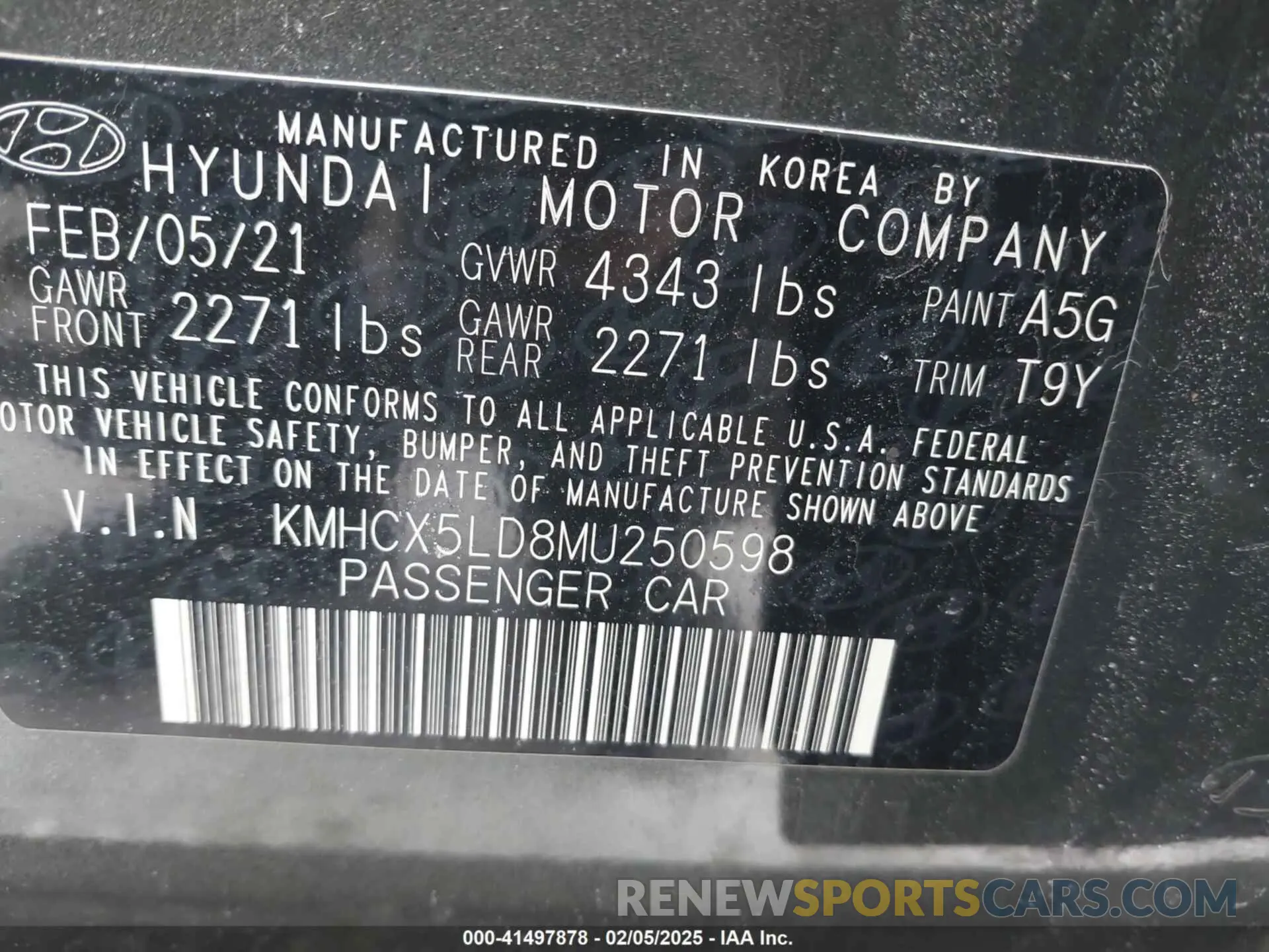 9 Фотография поврежденного автомобиля KMHCX5LD8MU250598 HYUNDAI IONIQ PLUG-IN HYBRID 2021
