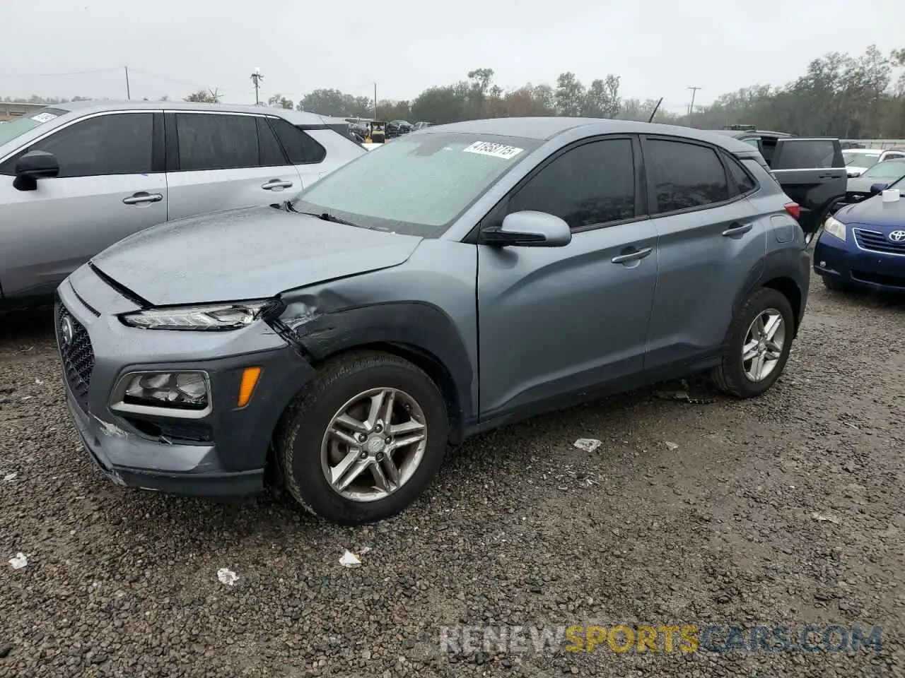 1 Photograph of a damaged car KM8K12AA4KU232018 HYUNDAI KONA 2019