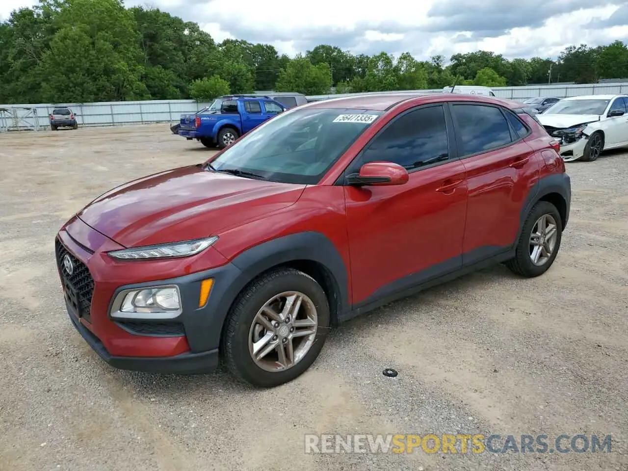 1 Photograph of a damaged car KM8K12AA7KU259097 HYUNDAI KONA 2019