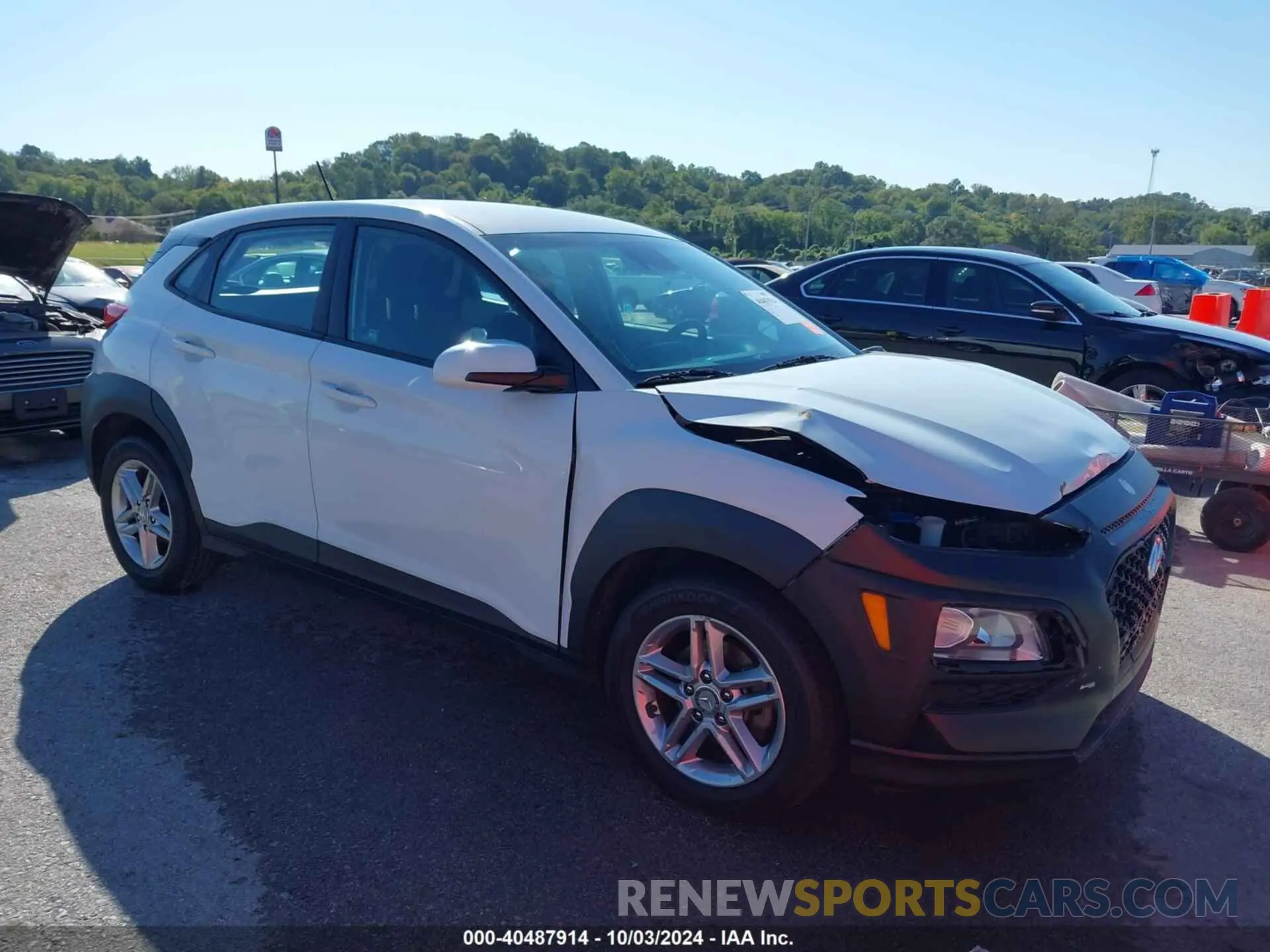 1 Photograph of a damaged car KM8K12AA8KU224617 HYUNDAI KONA 2019