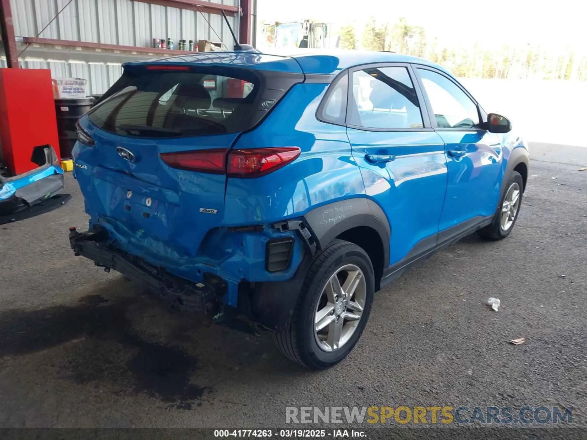 4 Фотография поврежденного автомобиля KM8K1CAA0KU337581 HYUNDAI KONA 2019