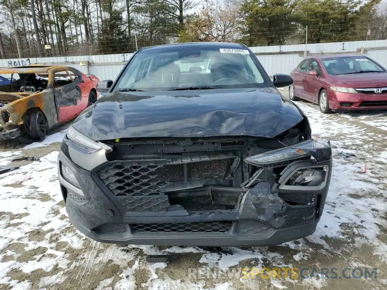 5 Photograph of a damaged car KM8K1CAA5KU370592 HYUNDAI KONA 2019