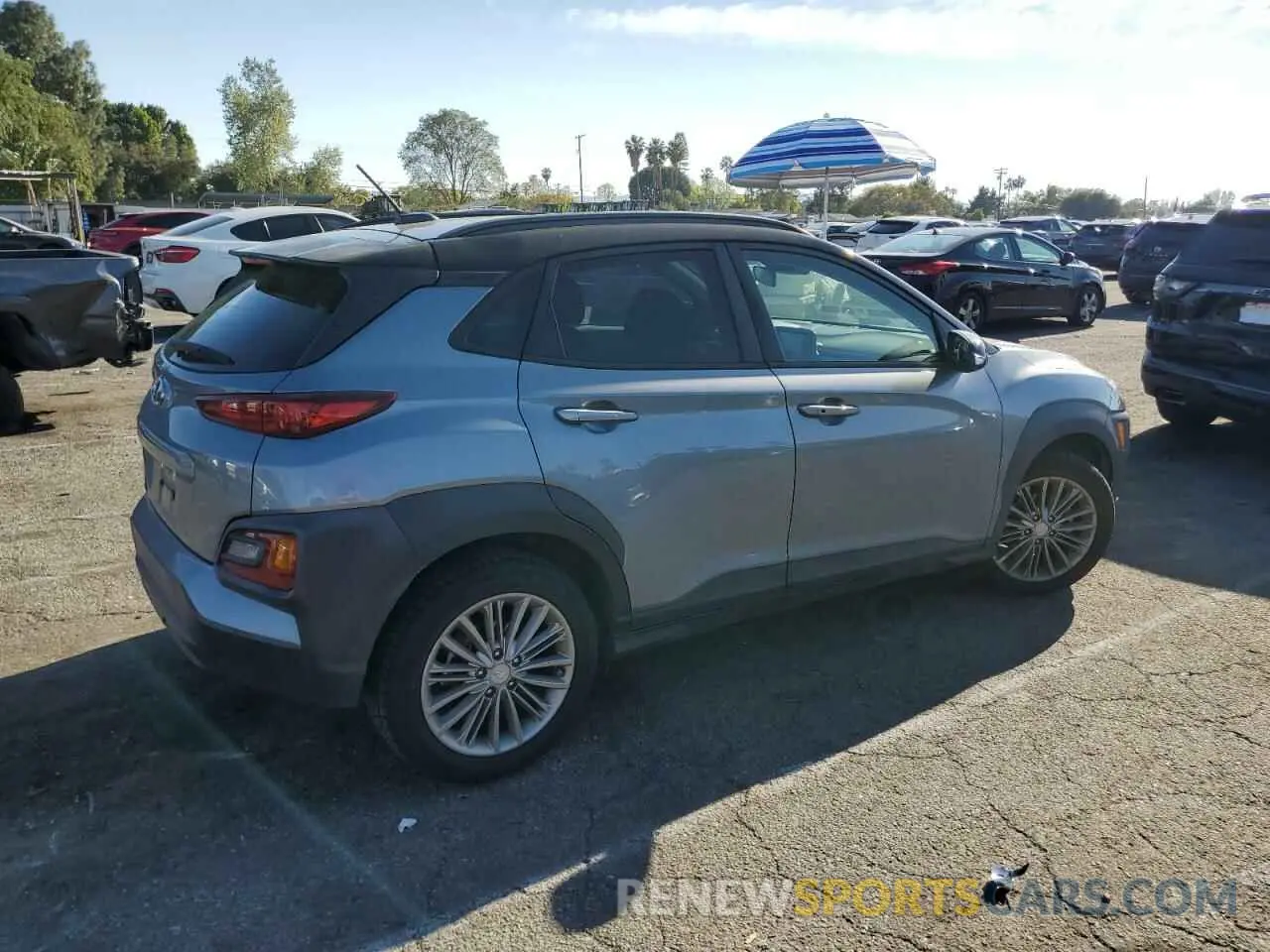 3 Photograph of a damaged car KM8K22AA9KU354998 HYUNDAI KONA 2019