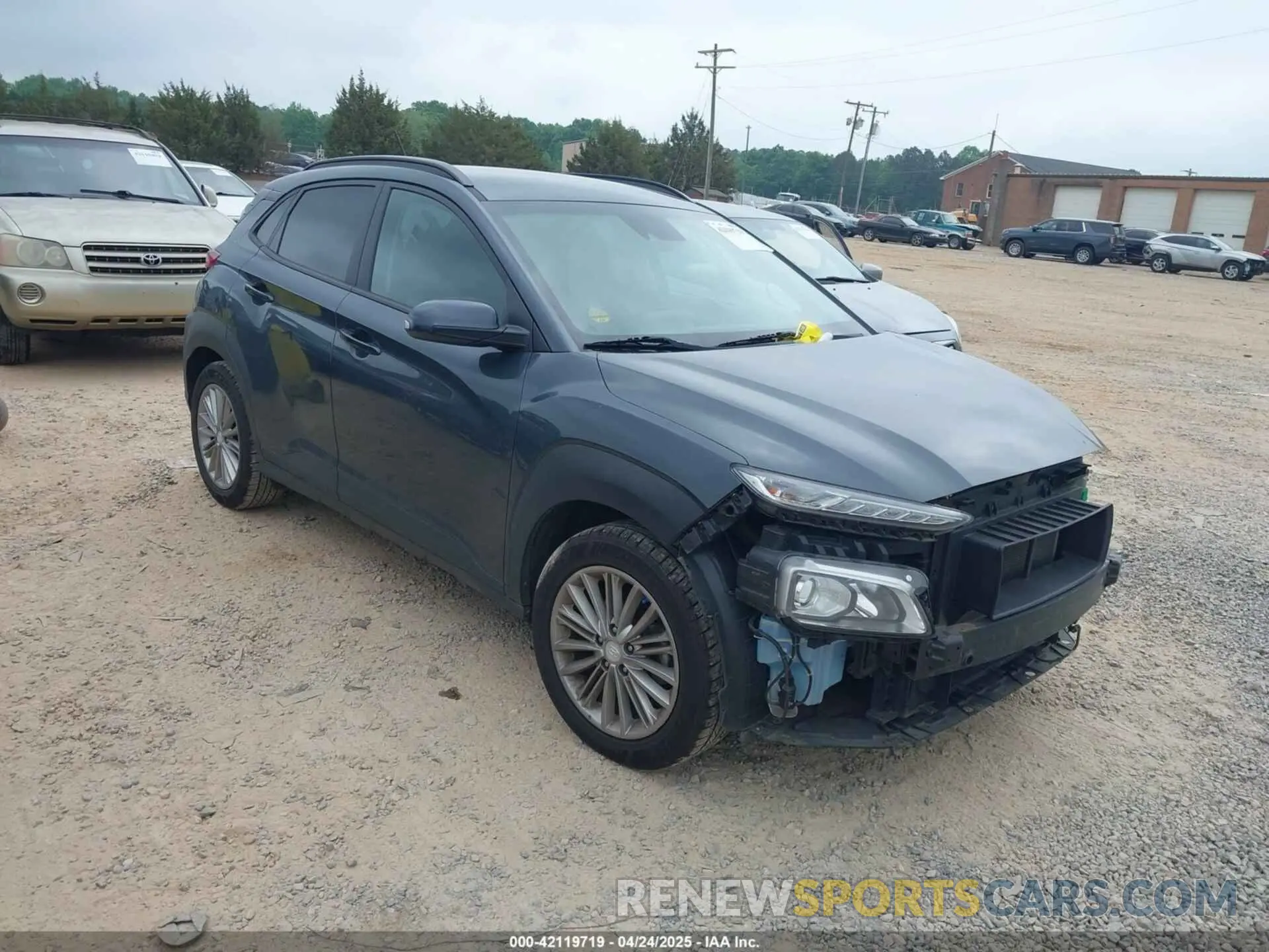 1 Photograph of a damaged car KM8K22AAXKU224907 HYUNDAI KONA 2019
