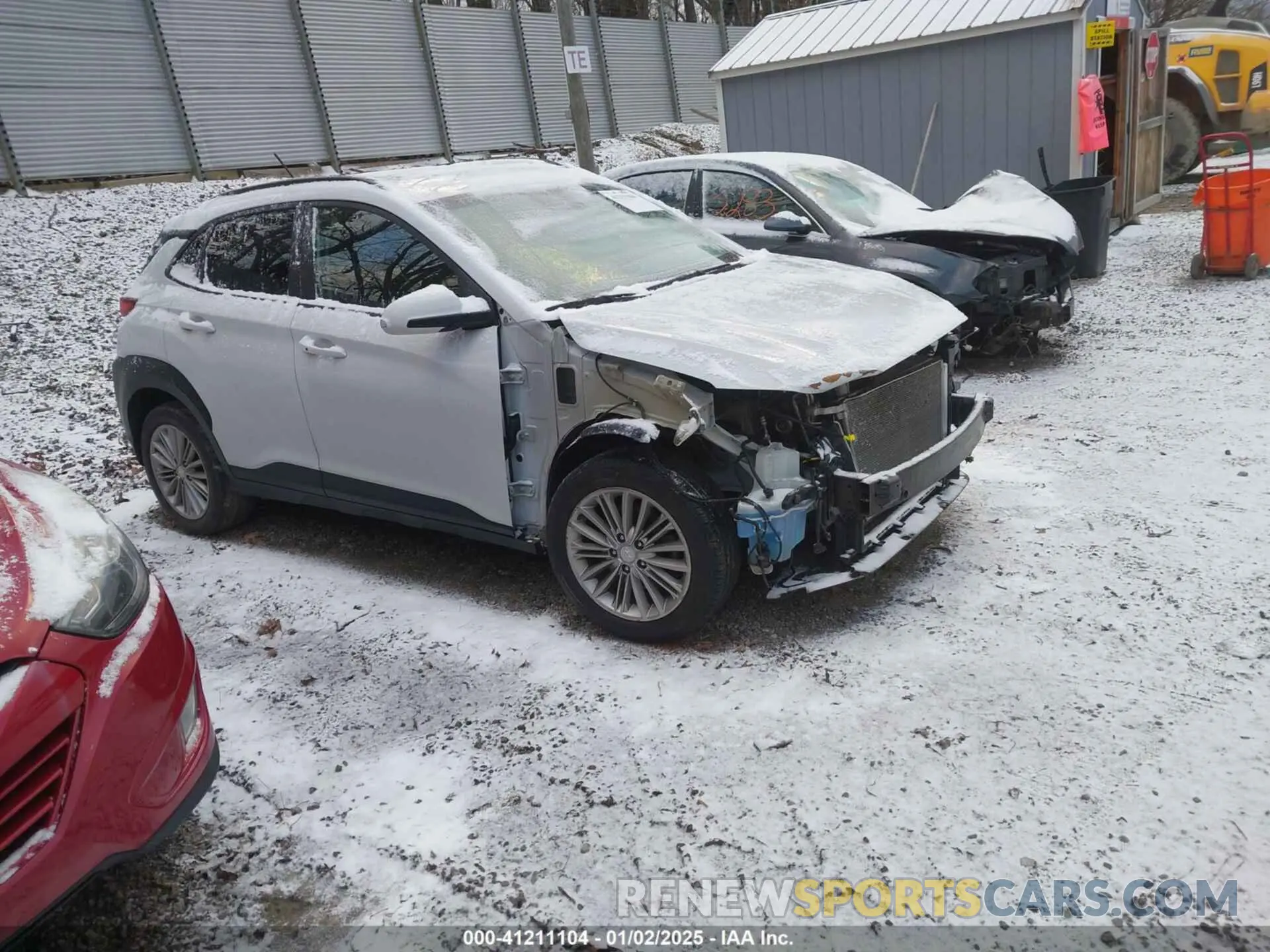 1 Photograph of a damaged car KM8K2CAA0KU371856 HYUNDAI KONA 2019