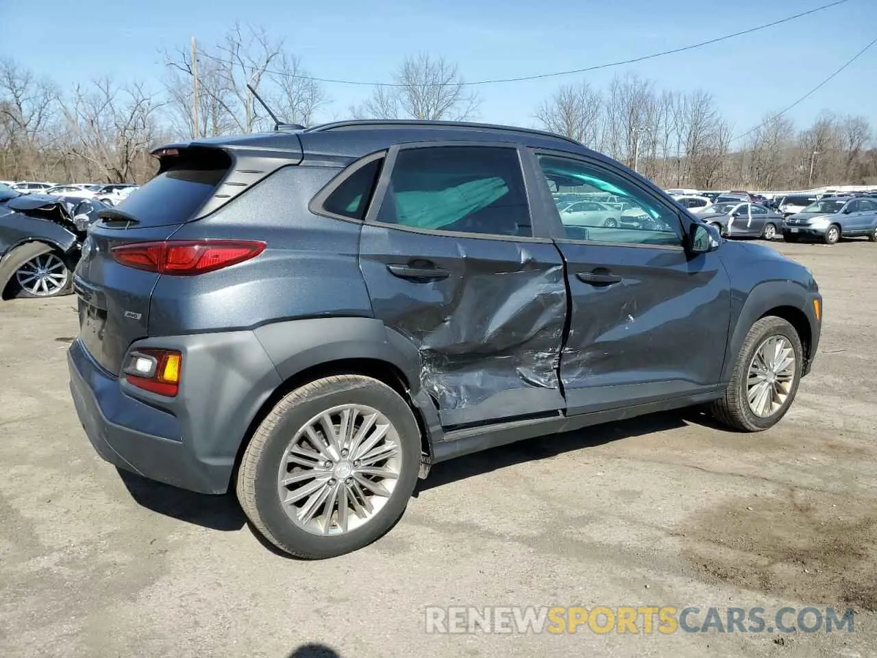 3 Photograph of a damaged car KM8K2CAA2KU341239 HYUNDAI KONA 2019