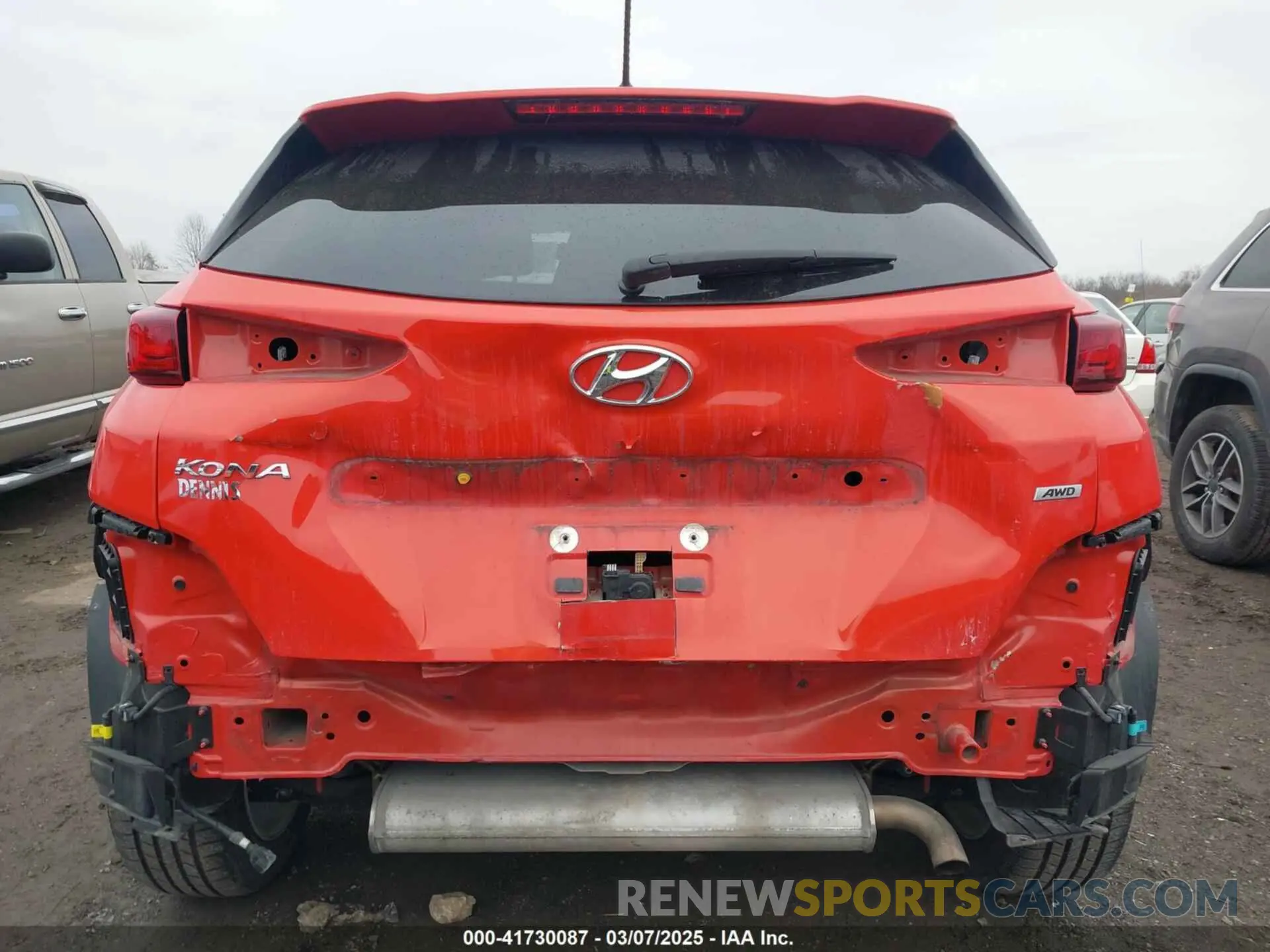 6 Photograph of a damaged car KM8K2CAA4KU387591 HYUNDAI KONA 2019