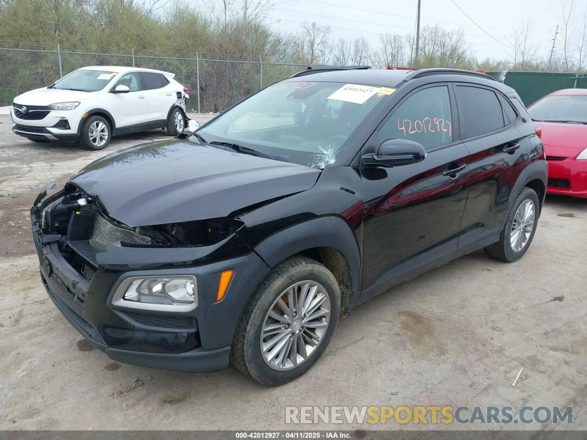 2 Photograph of a damaged car KM8K2CAA5KU366944 HYUNDAI KONA 2019