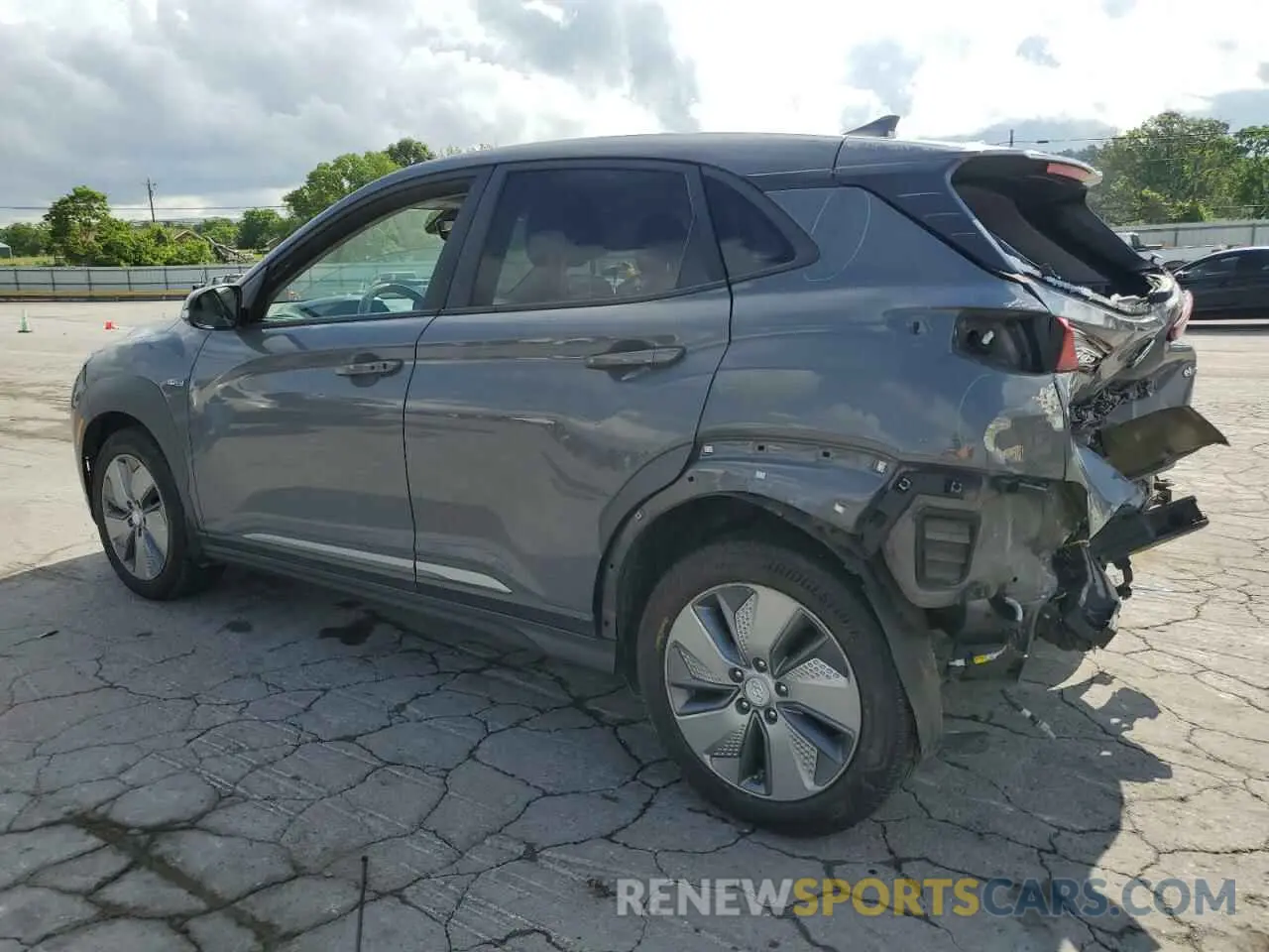 2 Photograph of a damaged car KM8K33AG0KU052670 HYUNDAI KONA 2019