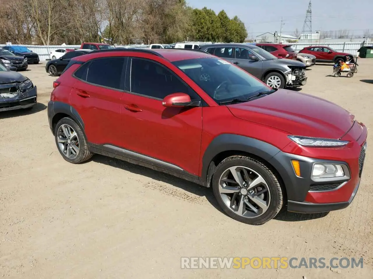 4 Photograph of a damaged car KM8K3CA52KU371485 HYUNDAI KONA 2019