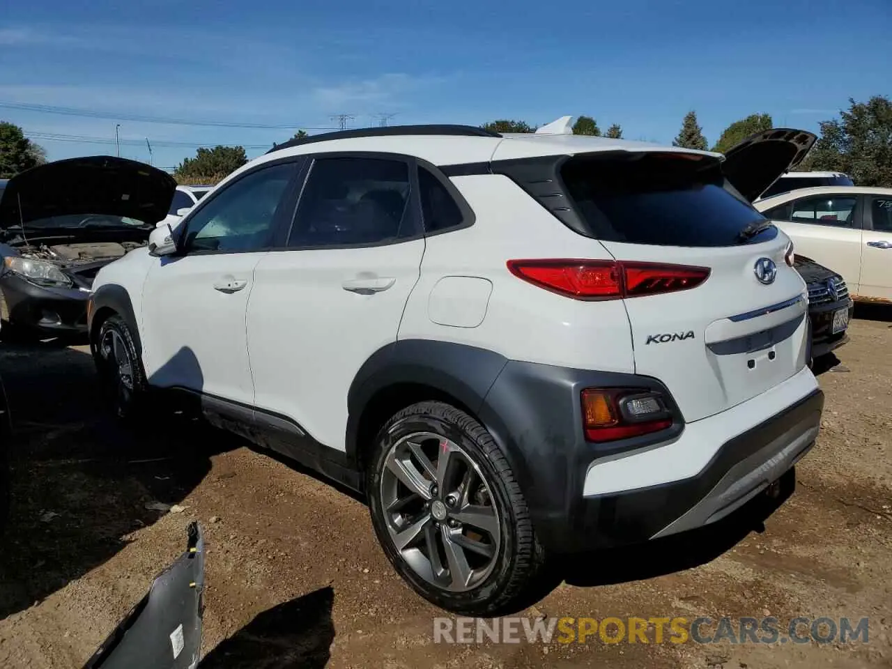 2 Photograph of a damaged car KM8K3CA58KU380742 HYUNDAI KONA 2019