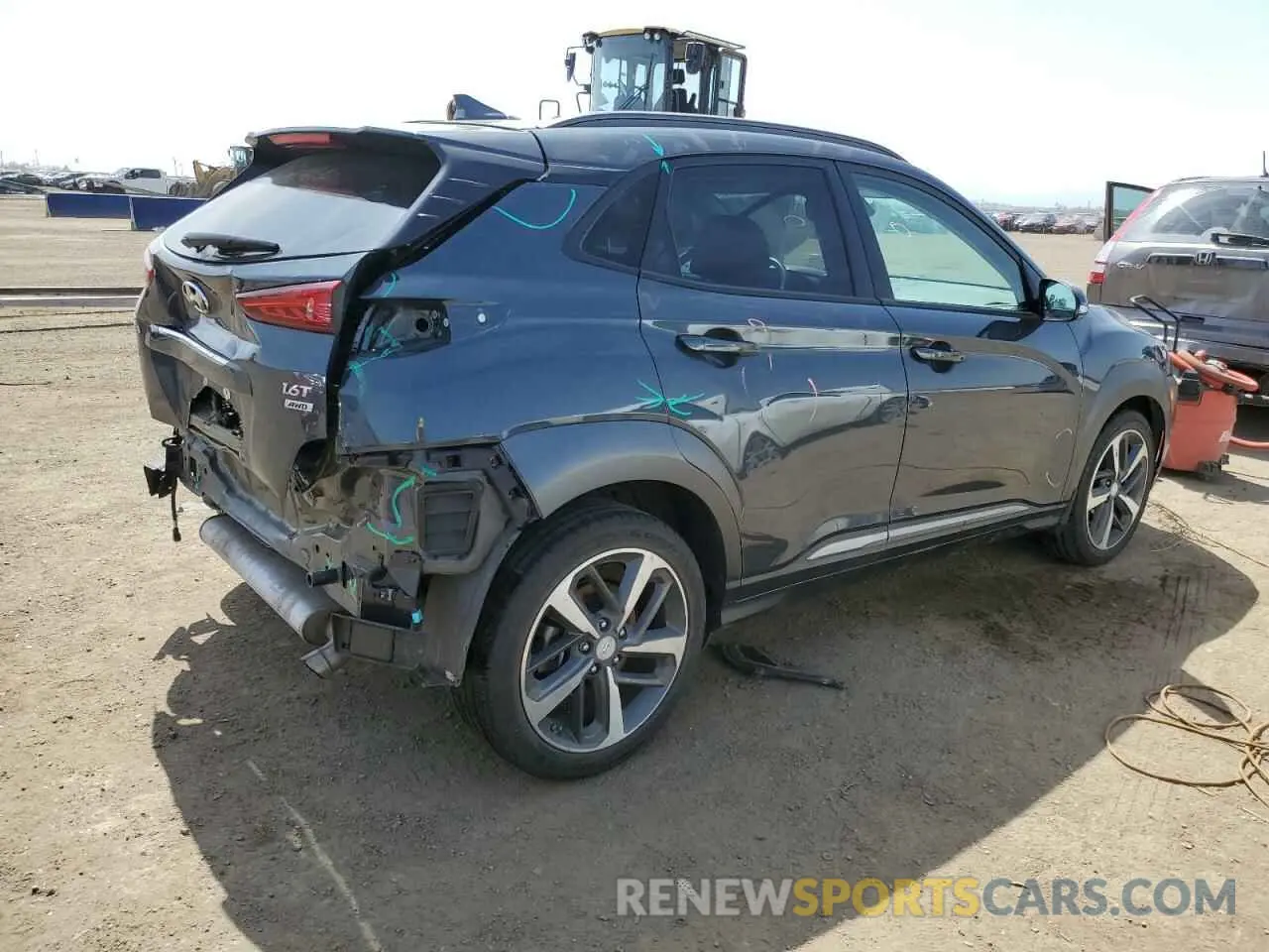 3 Photograph of a damaged car KM8K5CA50KU231123 HYUNDAI KONA 2019