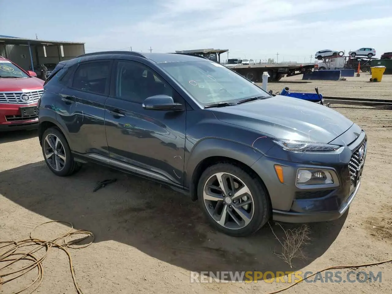4 Photograph of a damaged car KM8K5CA50KU231123 HYUNDAI KONA 2019
