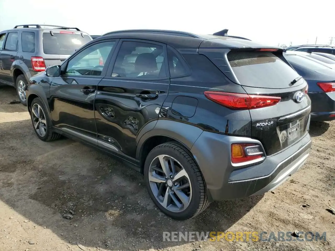 2 Photograph of a damaged car KM8K5CA50KU236175 HYUNDAI KONA 2019
