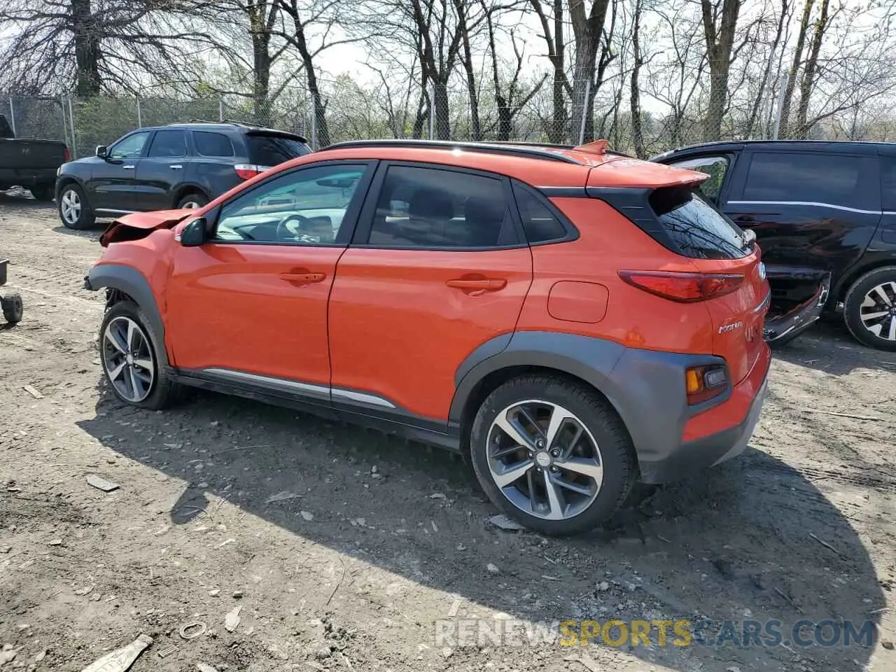 2 Photograph of a damaged car KM8K5CA50KU332940 HYUNDAI KONA 2019
