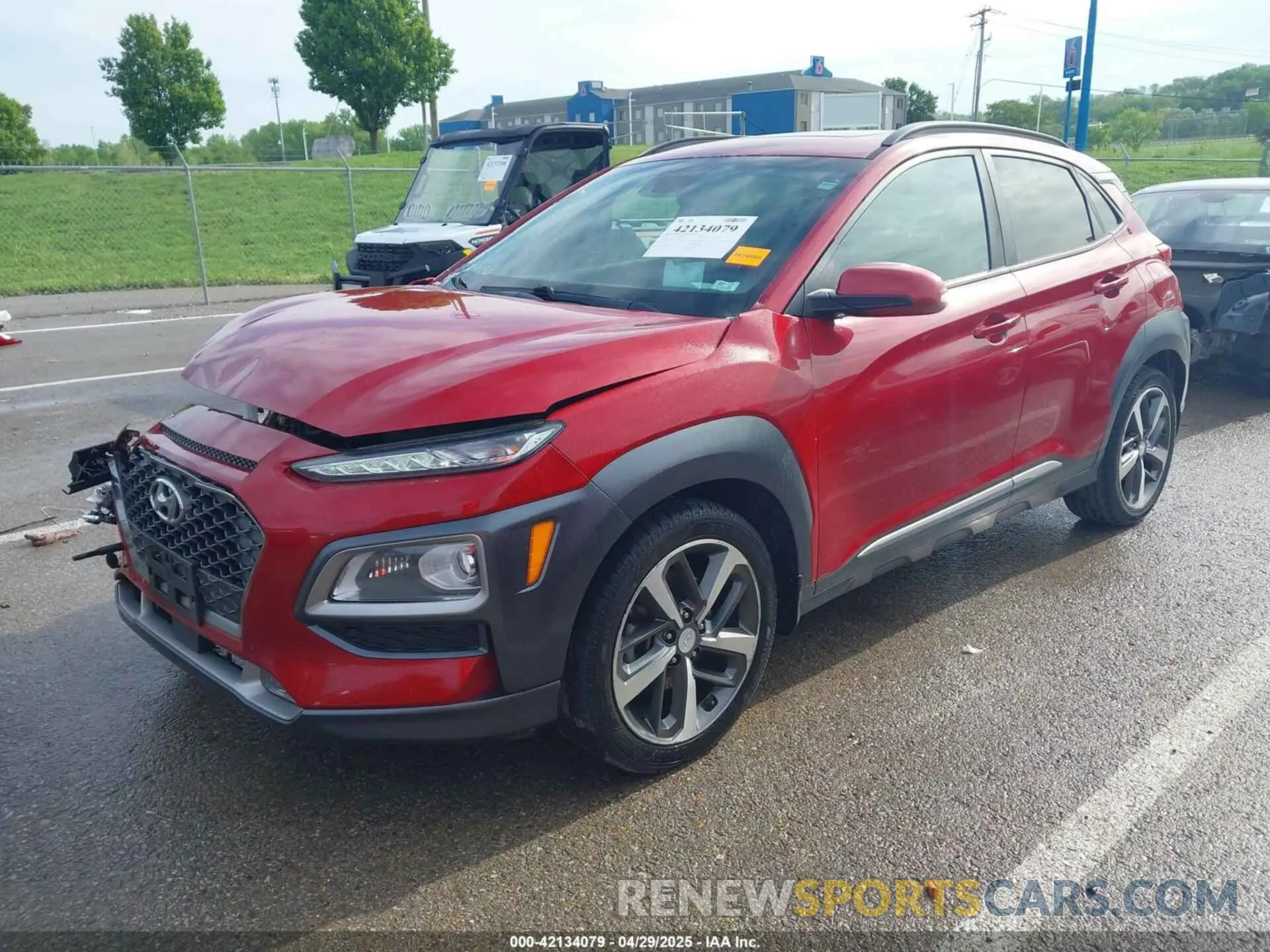 2 Photograph of a damaged car KM8K5CA54KU250659 HYUNDAI KONA 2019