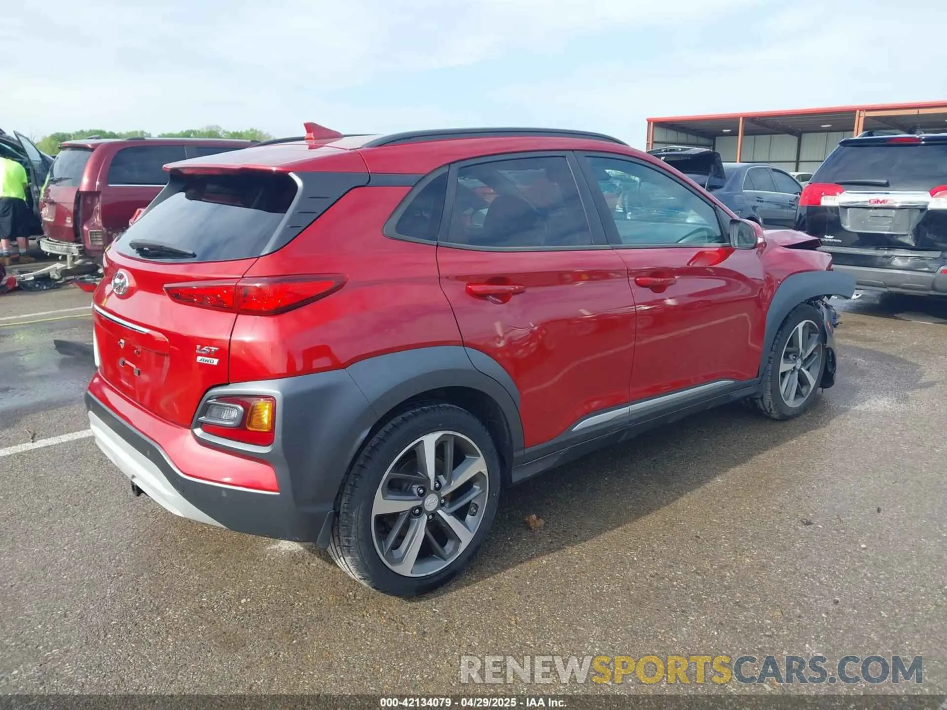 4 Photograph of a damaged car KM8K5CA54KU250659 HYUNDAI KONA 2019