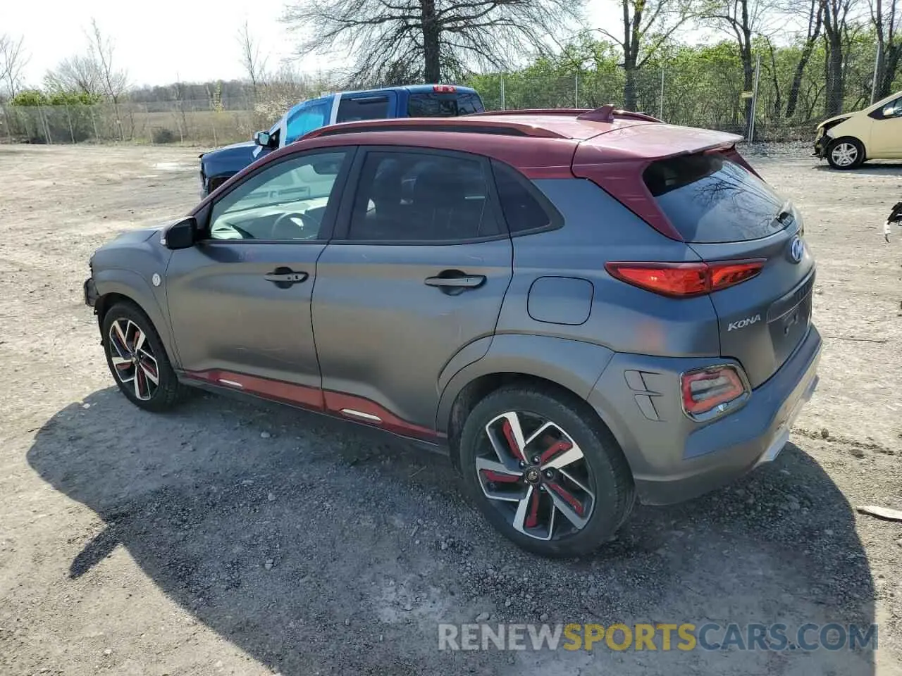 2 Photograph of a damaged car KM8K5CA58KU303315 HYUNDAI KONA 2019