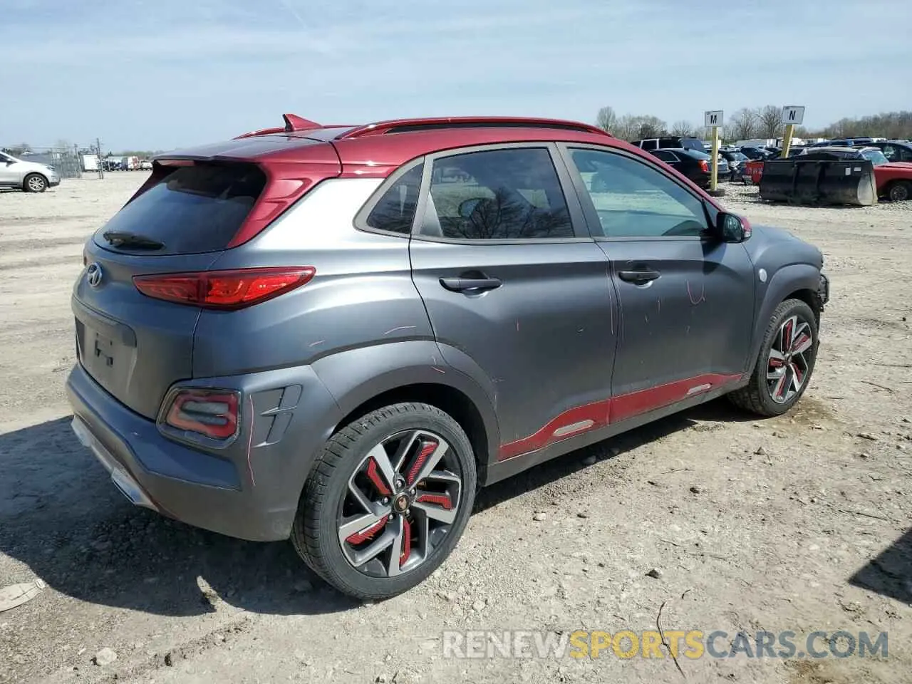 3 Photograph of a damaged car KM8K5CA58KU303315 HYUNDAI KONA 2019