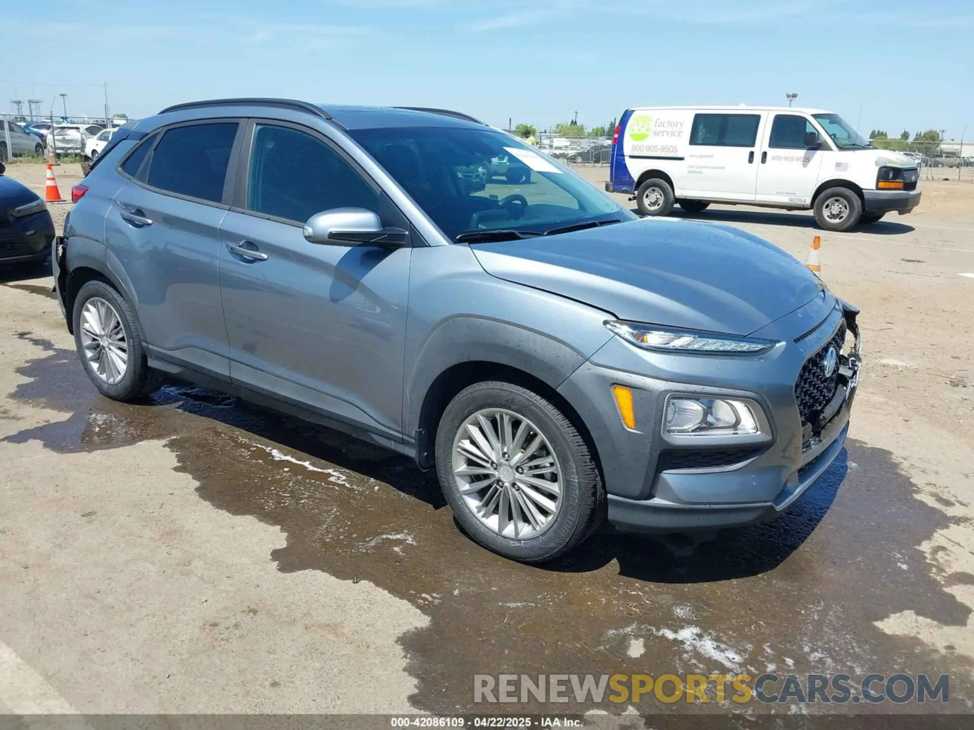 1 Photograph of a damaged car KM8K62AA9KU282916 HYUNDAI KONA 2019