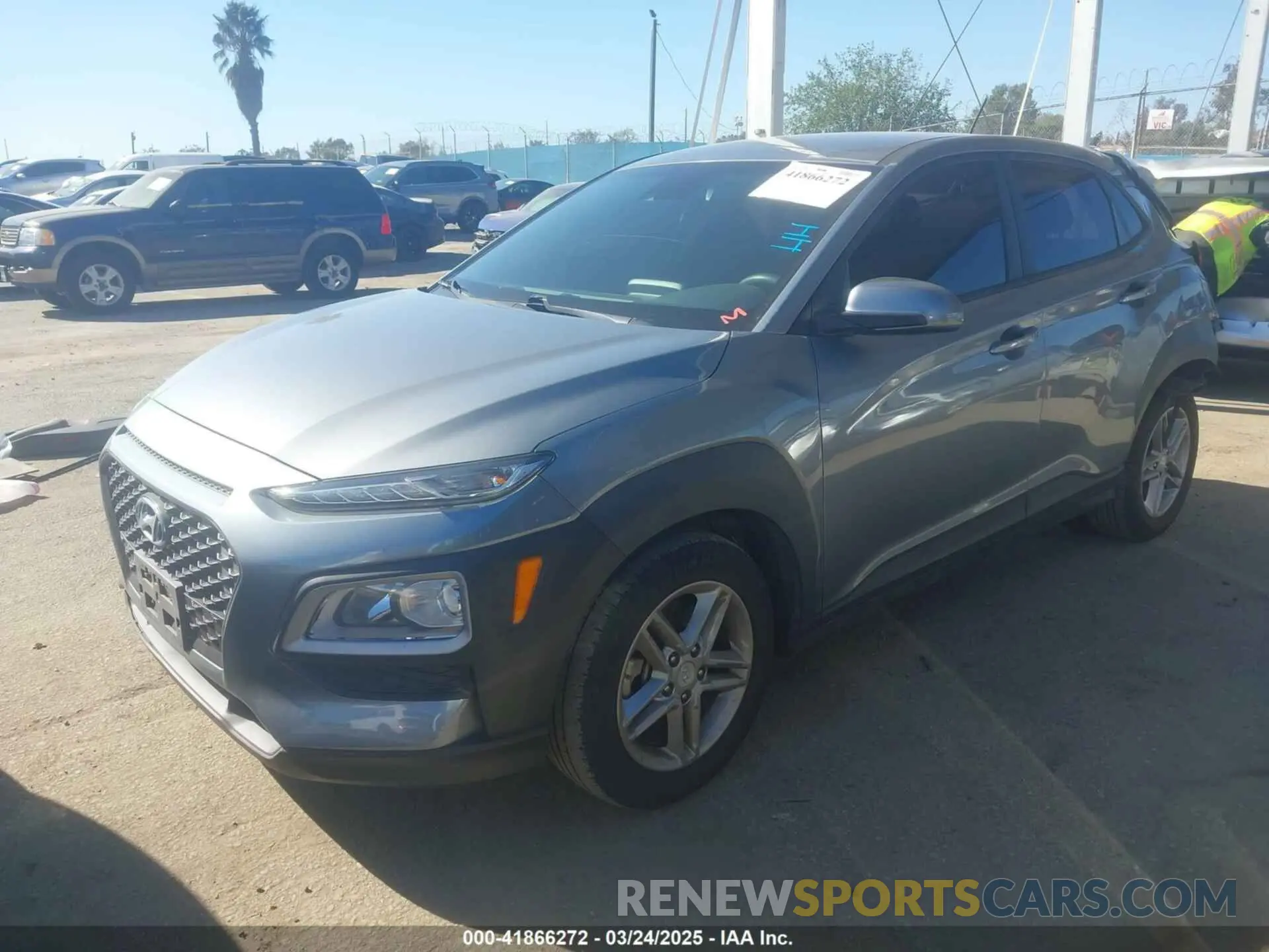 2 Photograph of a damaged car KM8K1CAA0LU483447 HYUNDAI KONA 2020