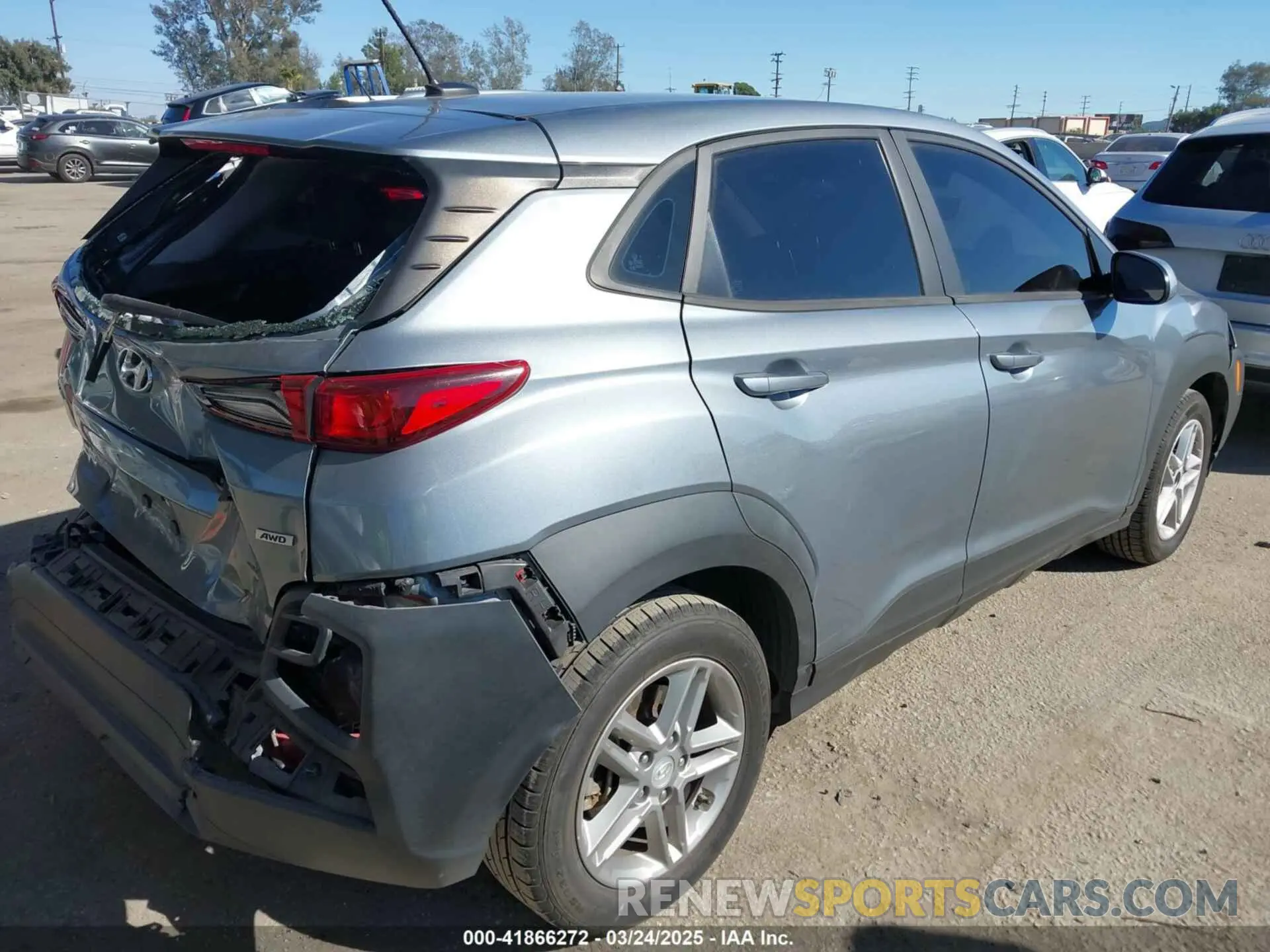 4 Photograph of a damaged car KM8K1CAA0LU483447 HYUNDAI KONA 2020