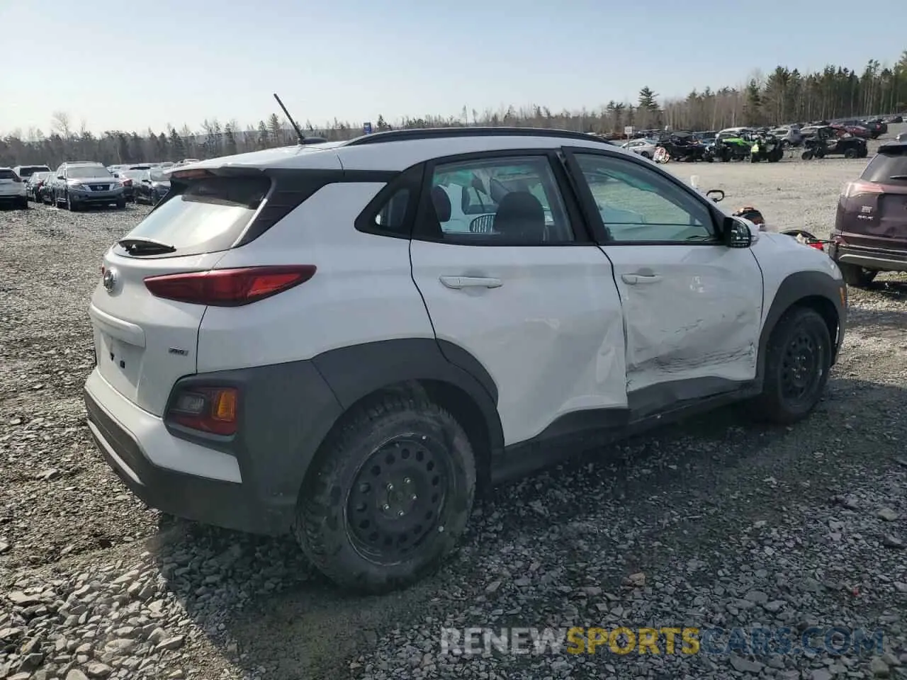3 Photograph of a damaged car KM8K1CAA0LU583404 HYUNDAI KONA 2020